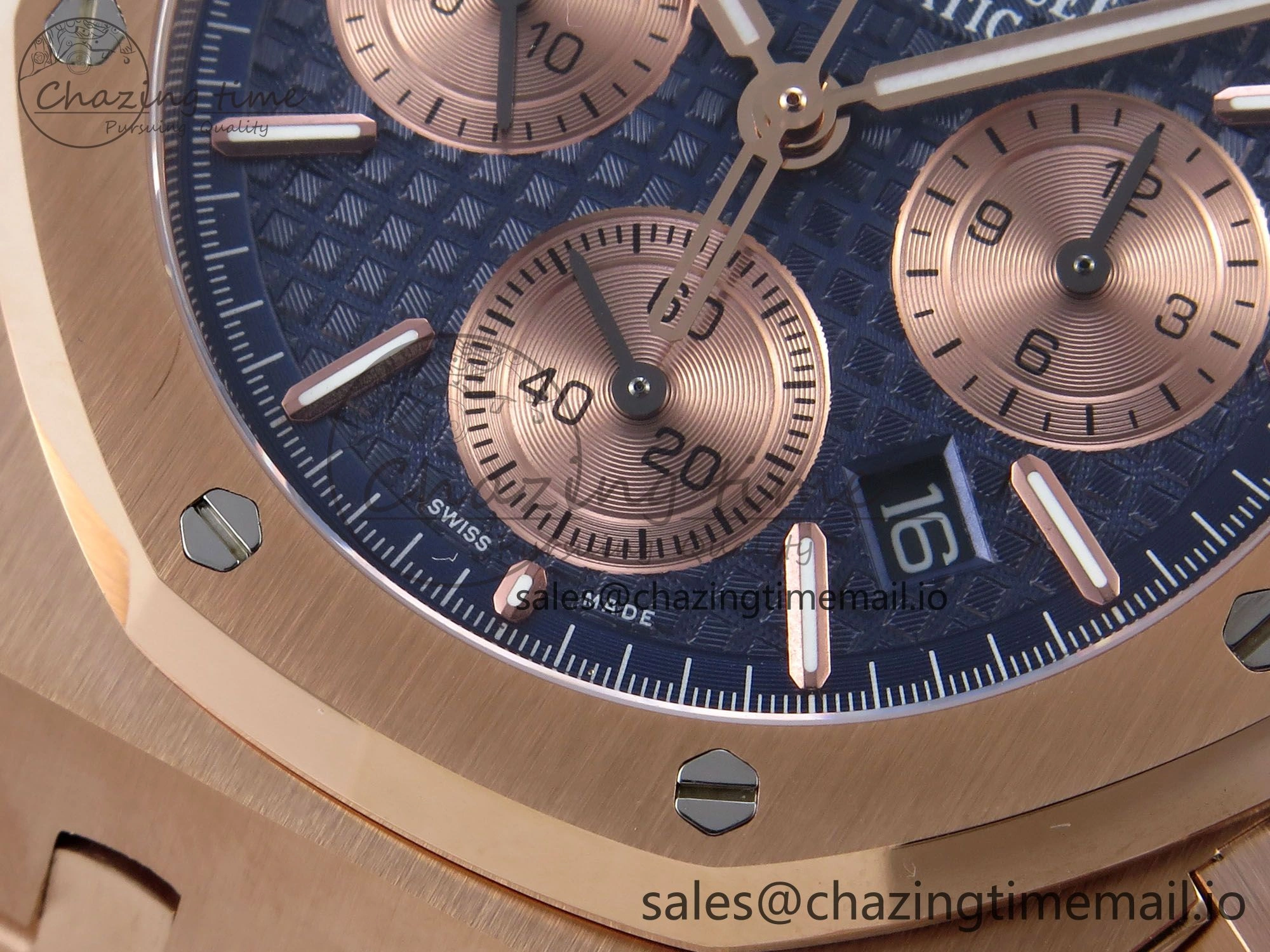Royal Oak Chrono 26240OR RG BF Best Edition Blue RG Dial on RG Bracelet SH7750