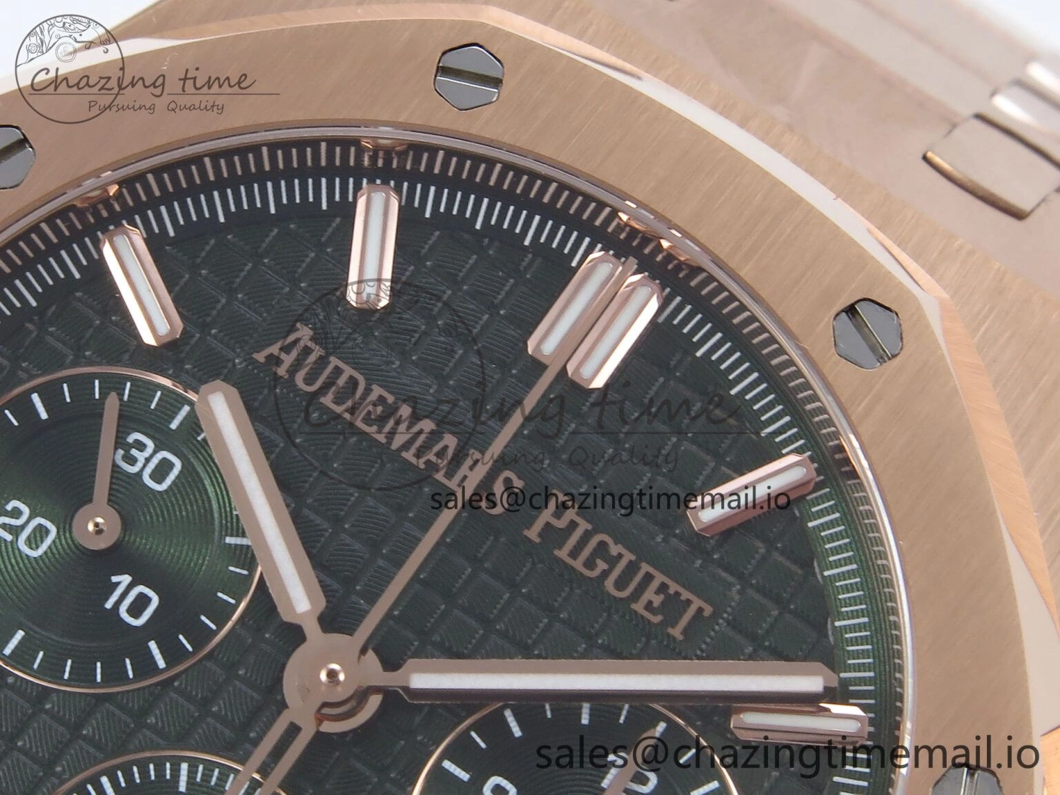 Royal Oak Chrono 26240OR RG BF Best Edition Green Dial on RG Bracelet A7750