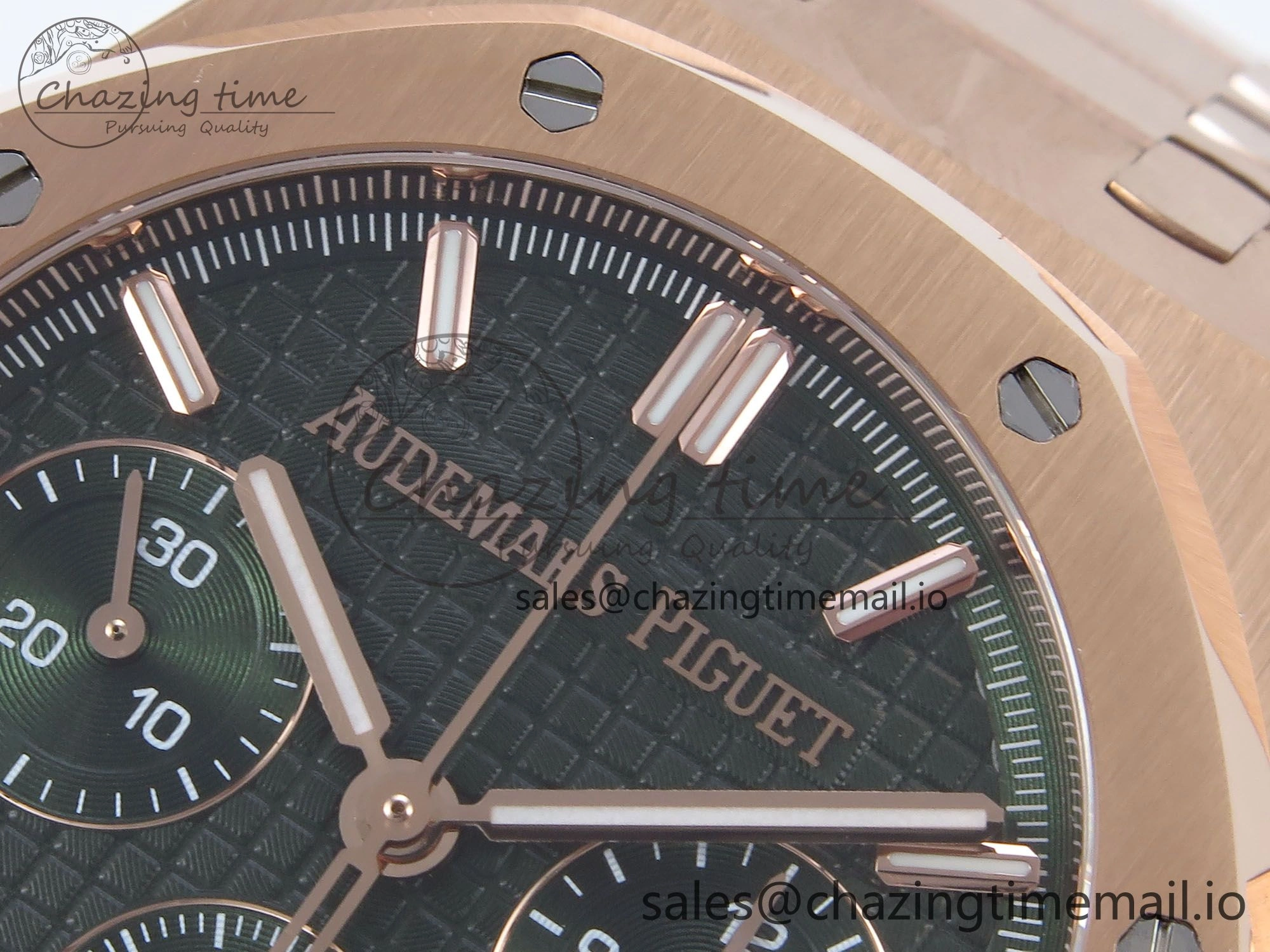 Royal Oak Chrono 26240OR RG BF Best Edition Green Dial on RG Bracelet A7750