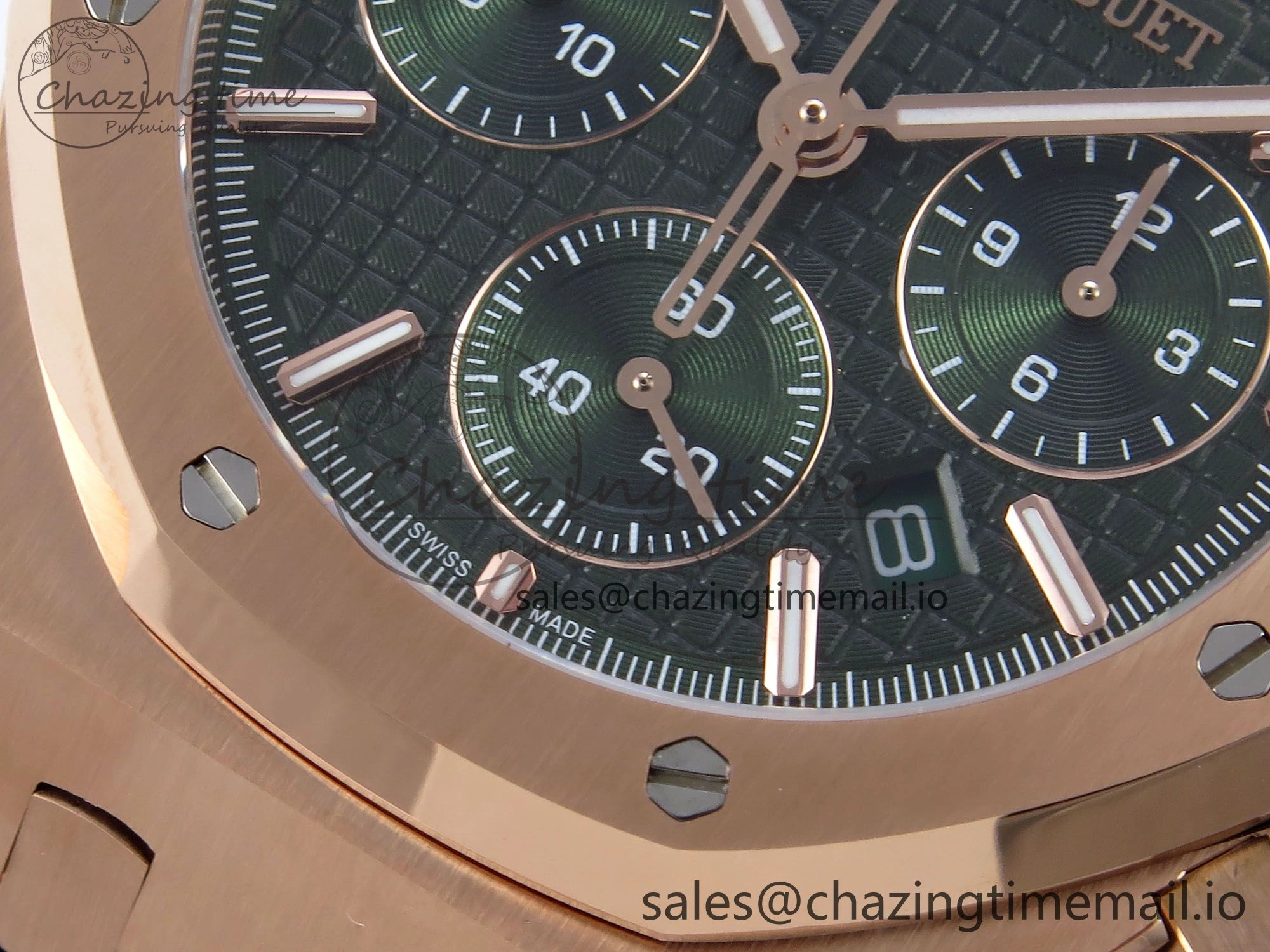 Royal Oak Chrono 26240OR RG BF Best Edition Green Dial on RG Bracelet A7750
