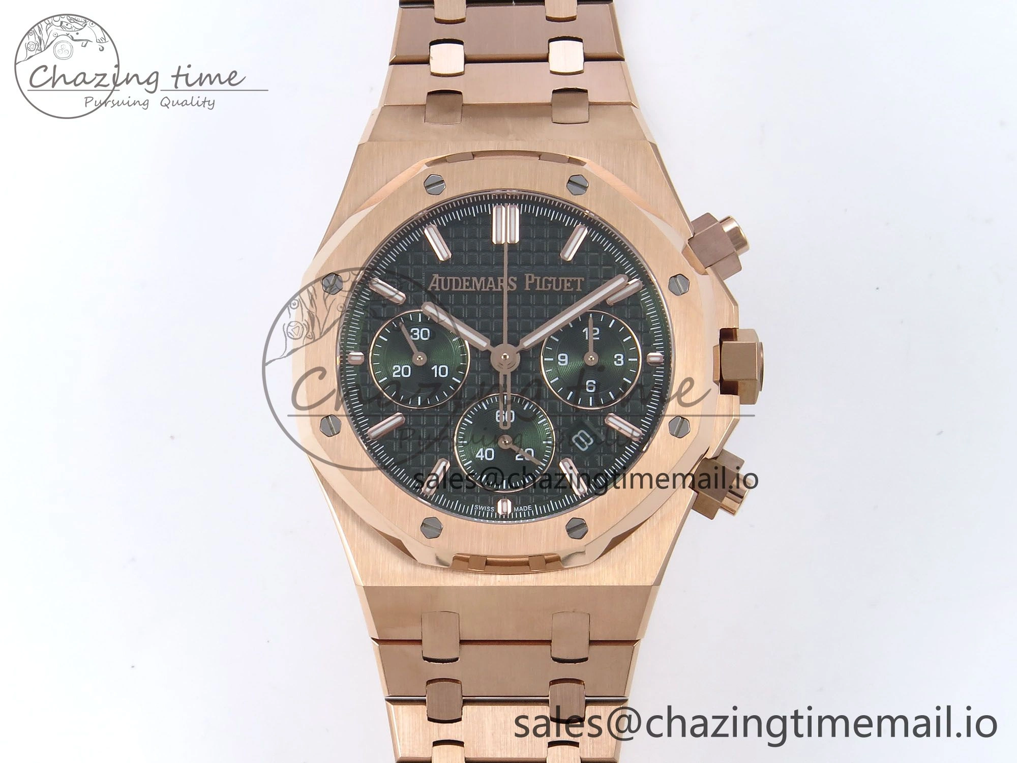 Royal Oak Chrono 26240OR RG BF Best Edition Green Dial on RG Bracelet A7750