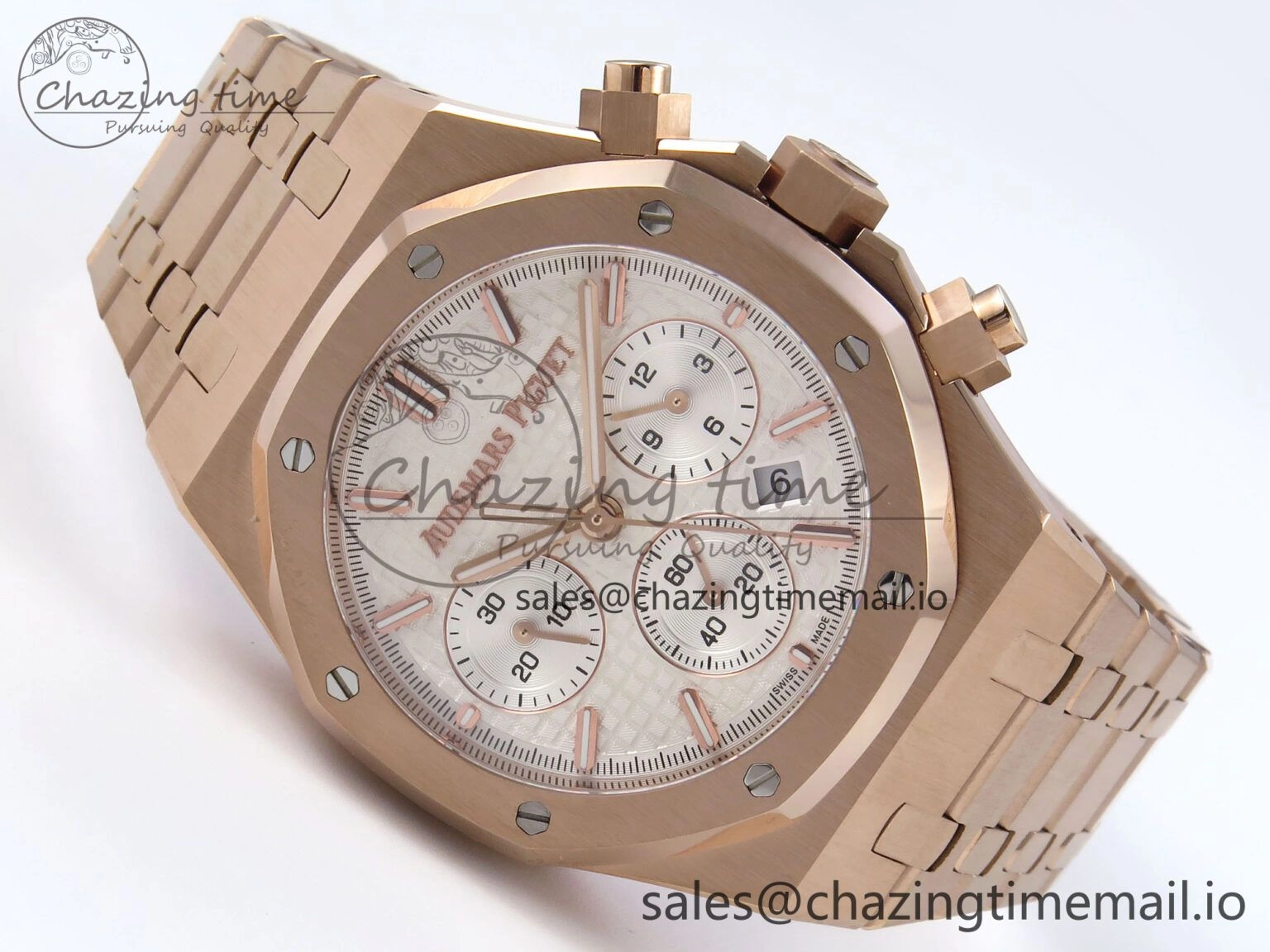 Royal Oak Chrono 26240OR RG BF Best Edition White Dial on RG Bracelet SH7750