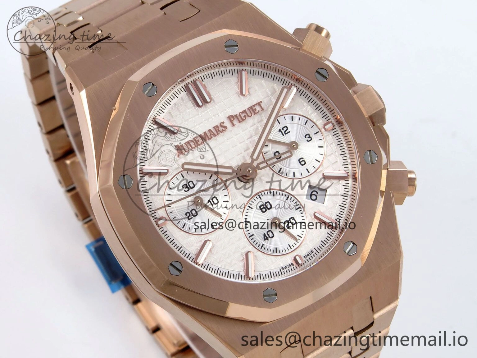 Royal Oak Chrono 26240OR RG BF Best Edition White Dial on RG Bracelet SH7750
