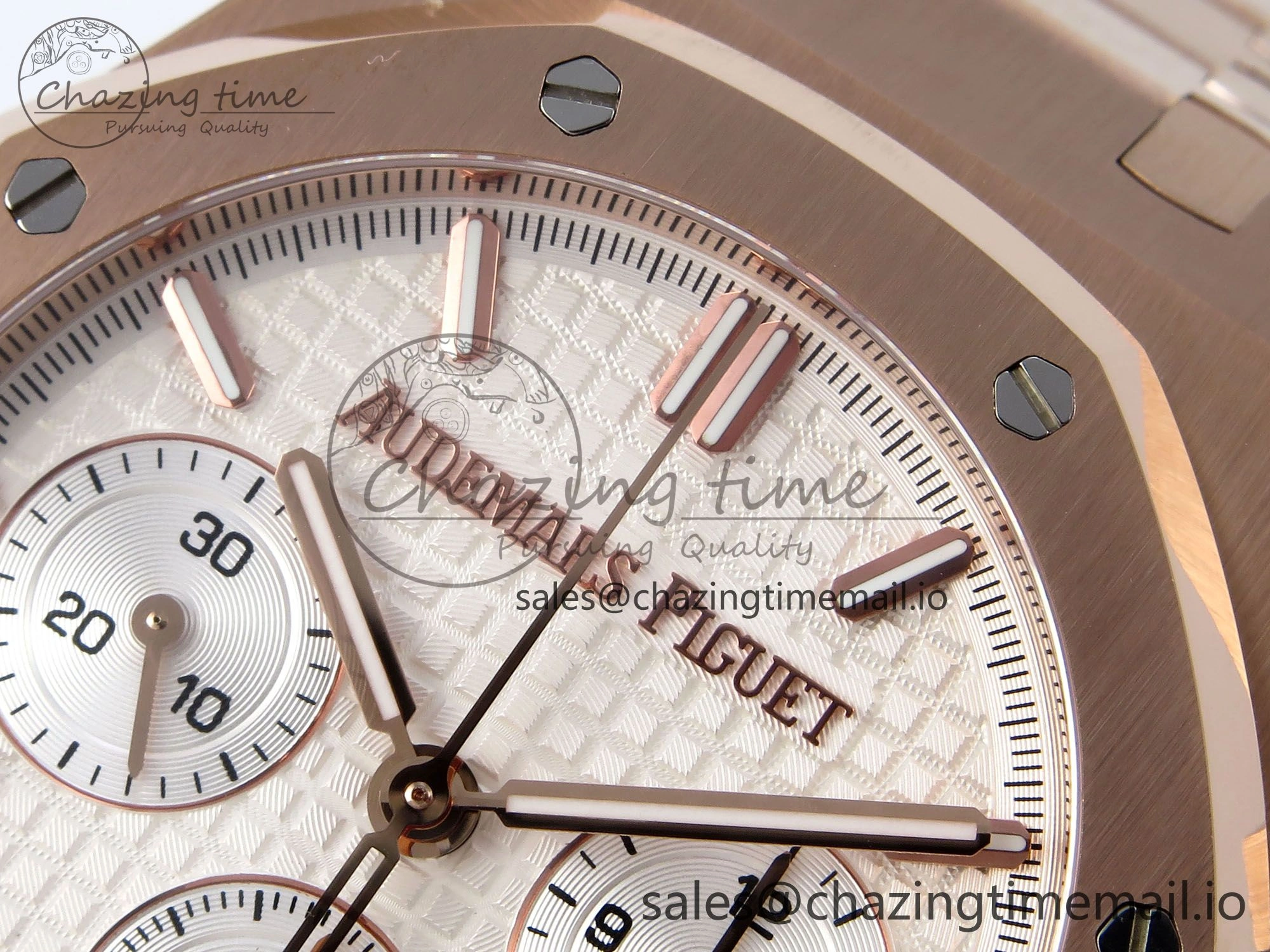 Royal Oak Chrono 26240OR RG BF Best Edition White Dial on RG Bracelet SH7750