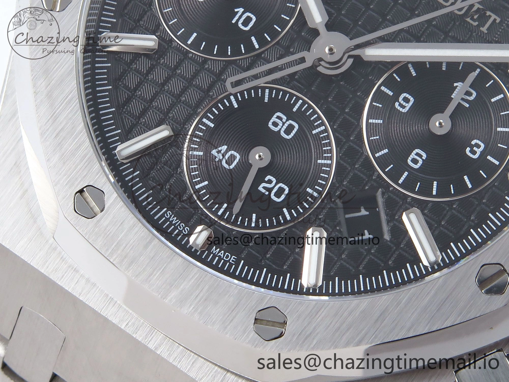 Royal Oak Chrono 26240ST SS BF Best Edition Black Dial on SS Bracelet SH7750