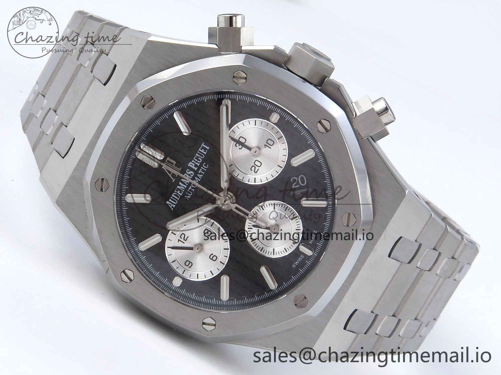 Royal Oak Chrono 26240ST SS BF Best Edition Black White Dial on SS Bracelet SH7750