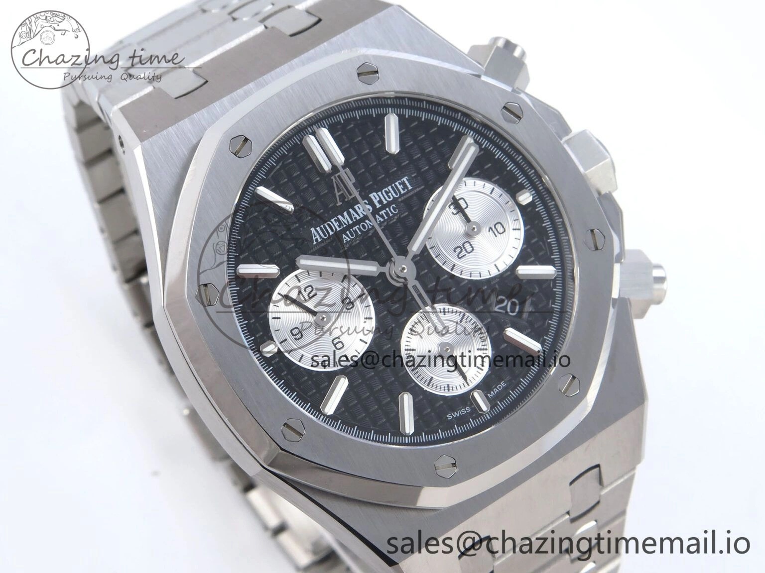 Royal Oak Chrono 26240ST SS BF Best Edition Black White Dial on SS Bracelet SH7750
