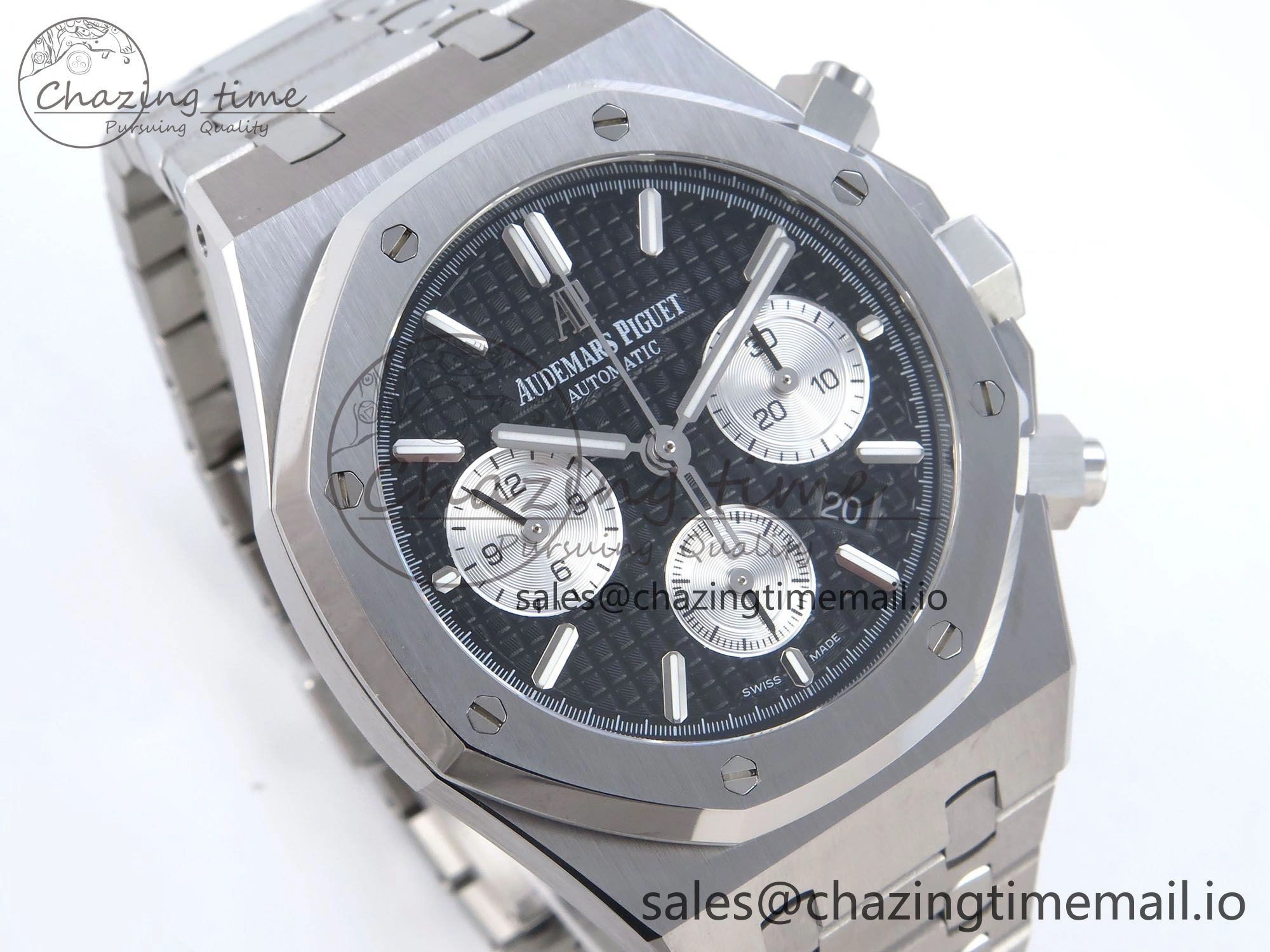 Royal Oak Chrono 26240ST SS BF Best Edition Black White Dial on SS Bracelet SH7750