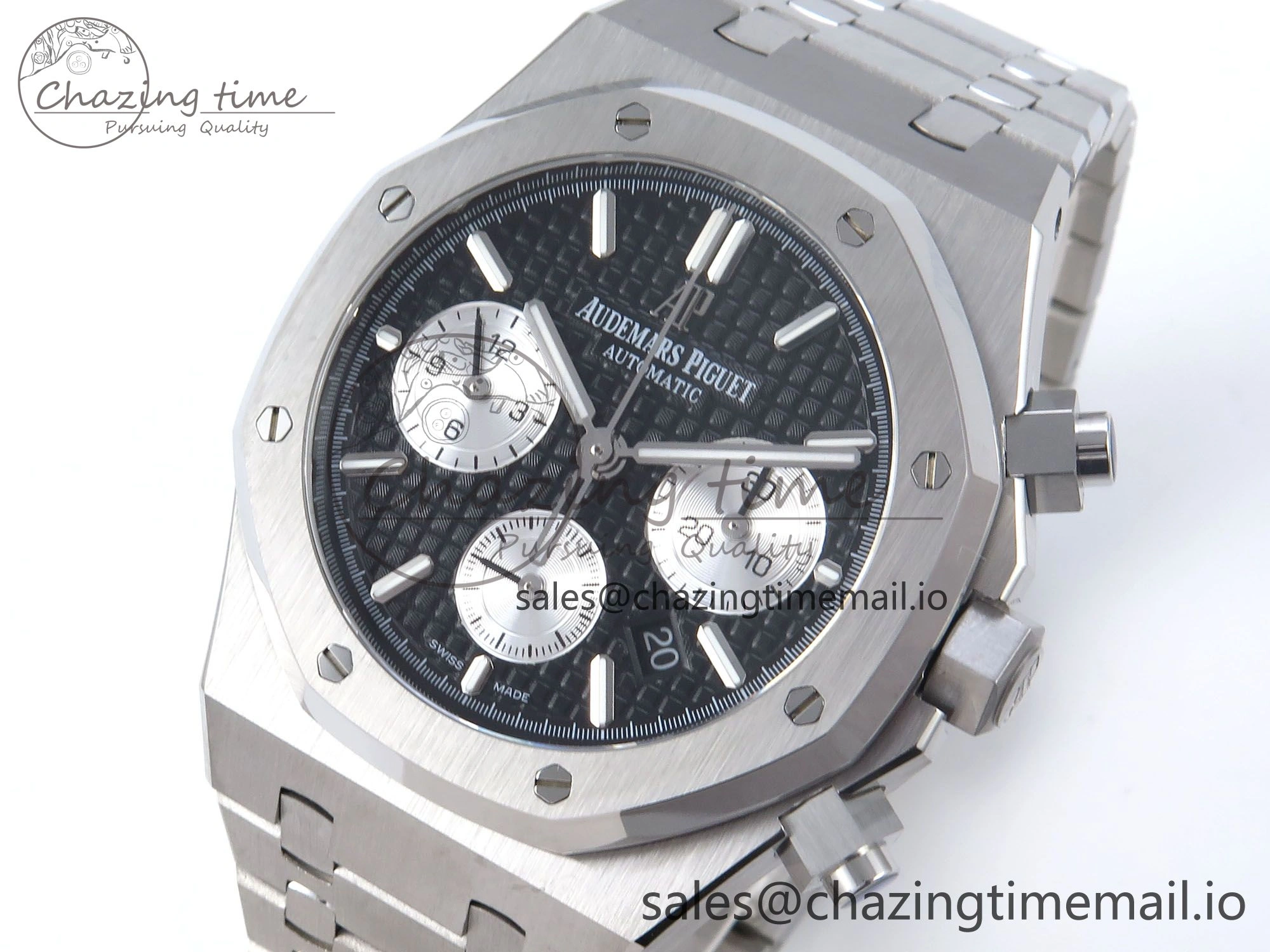 Royal Oak Chrono 26240ST SS BF Best Edition Black White Dial on SS Bracelet SH7750
