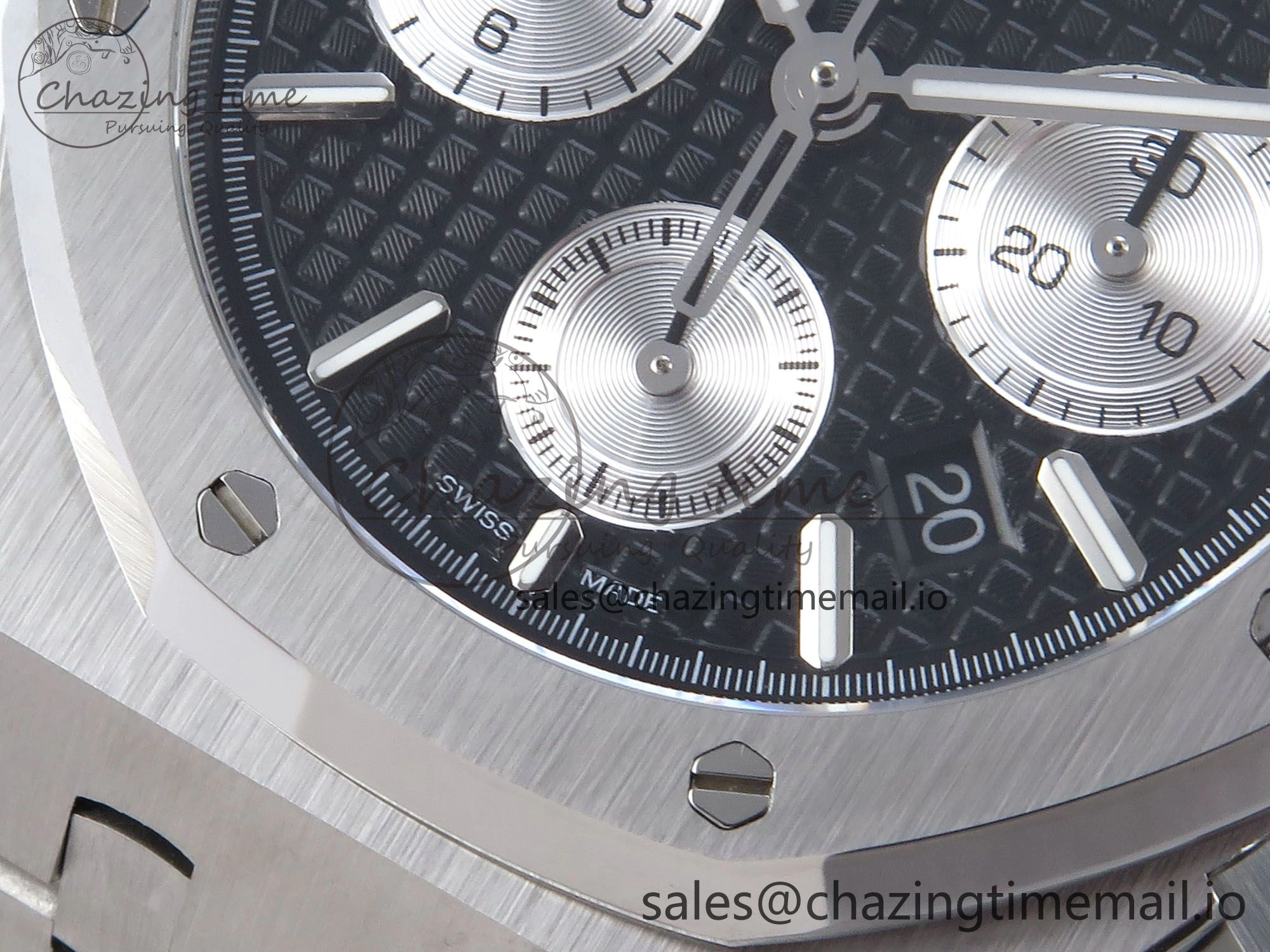 Royal Oak Chrono 26240ST SS BF Best Edition Black White Dial on SS Bracelet SH7750