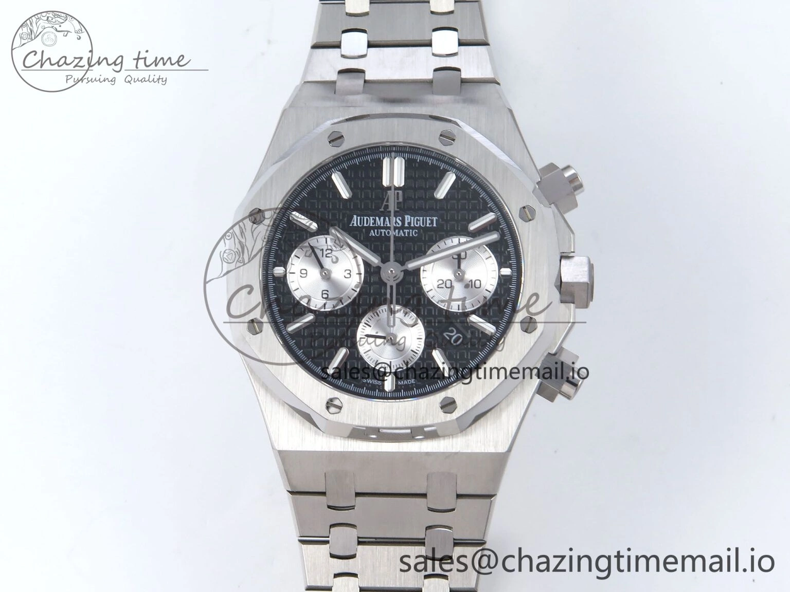 Royal Oak Chrono 26240ST SS BF Best Edition Black White Dial on SS Bracelet SH7750