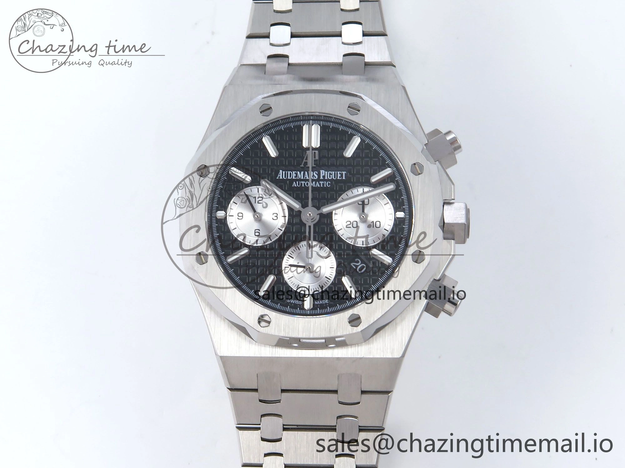 Royal Oak Chrono 26240ST SS BF Best Edition Black White Dial on SS Bracelet SH7750