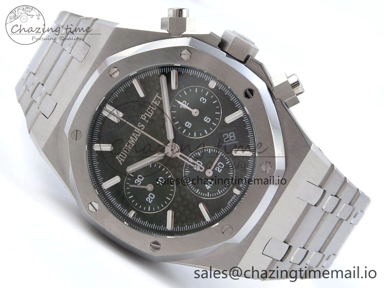 Royal Oak Chrono 26240ST SS BF Best Edition Green Dial on SS Bracelet SH7750