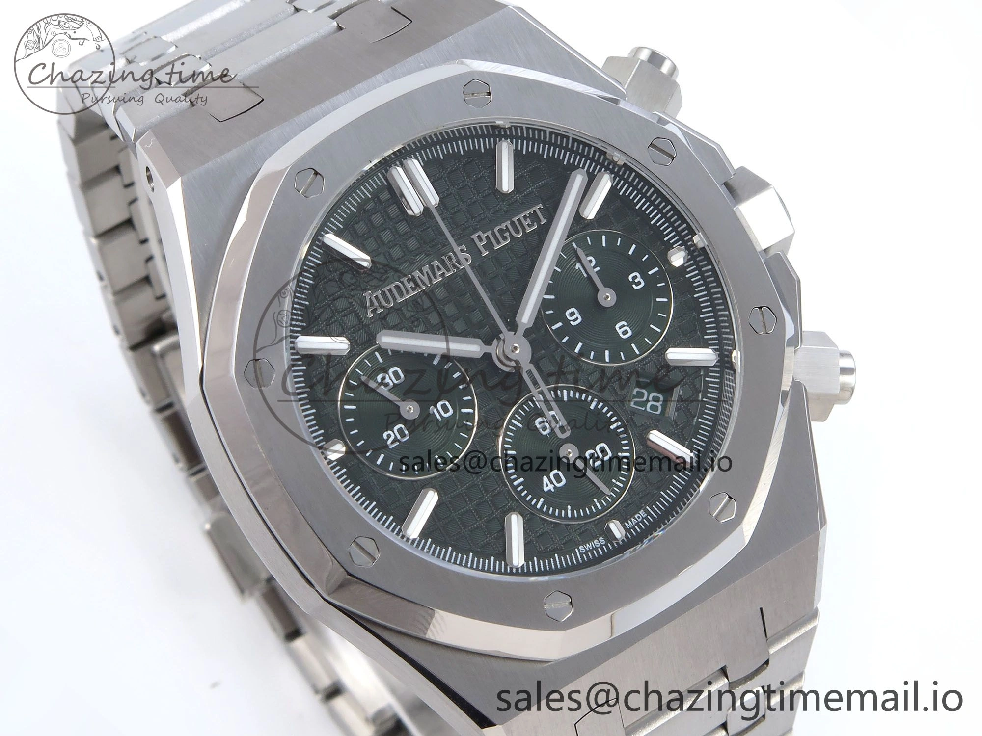 Royal Oak Chrono 26240ST SS BF Best Edition Green Dial on SS Bracelet SH7750