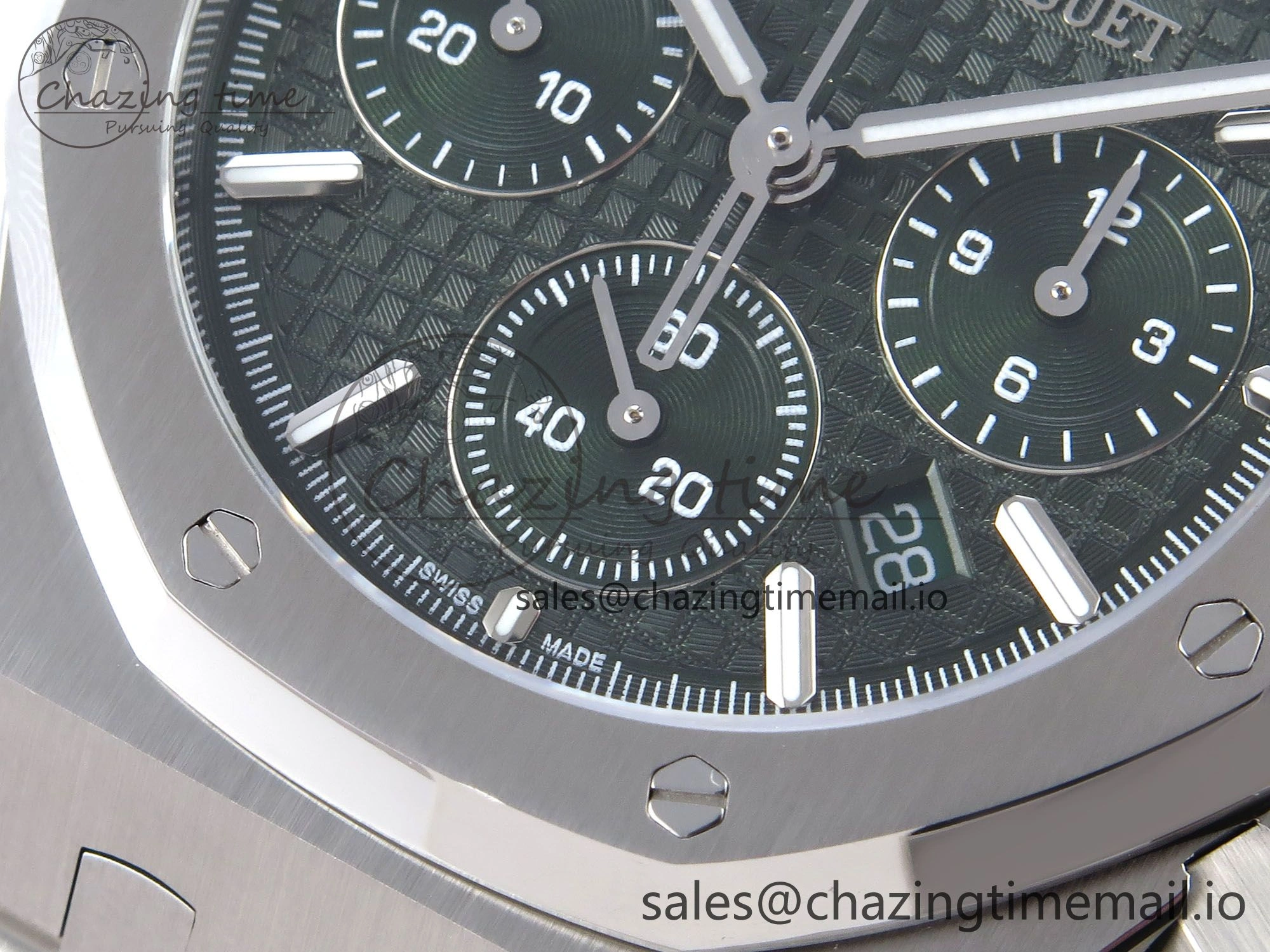 Royal Oak Chrono 26240ST SS BF Best Edition Green Dial on SS Bracelet SH7750