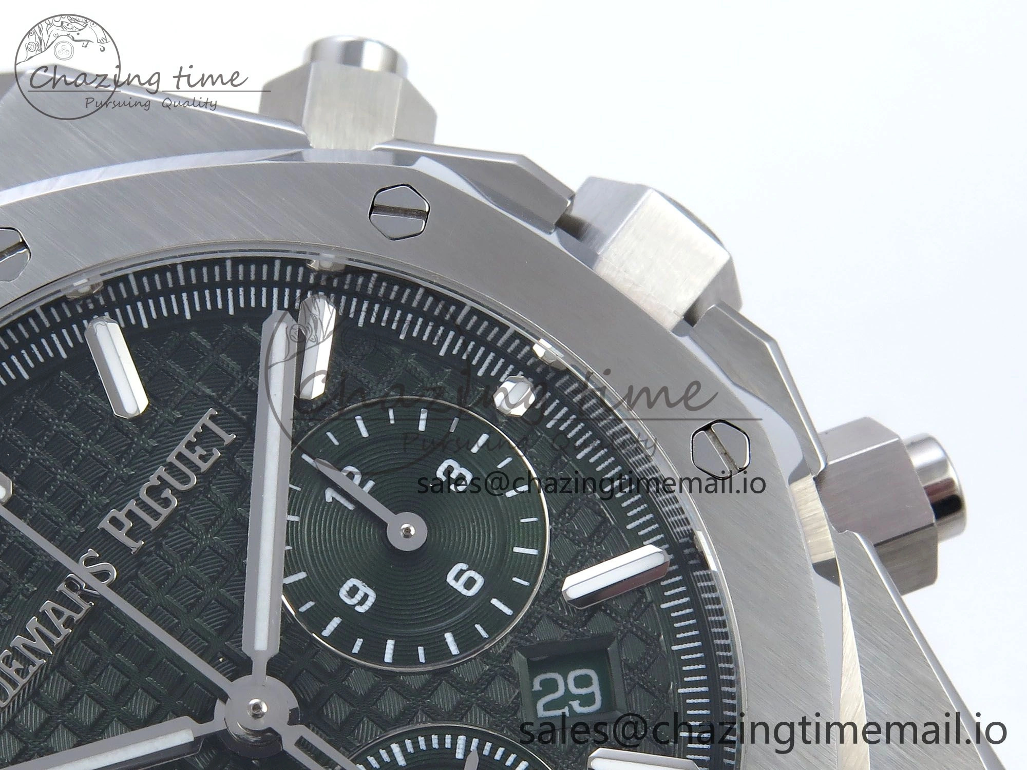 Royal Oak Chrono 26240ST SS BF Best Edition Green Dial on SS Bracelet SH7750