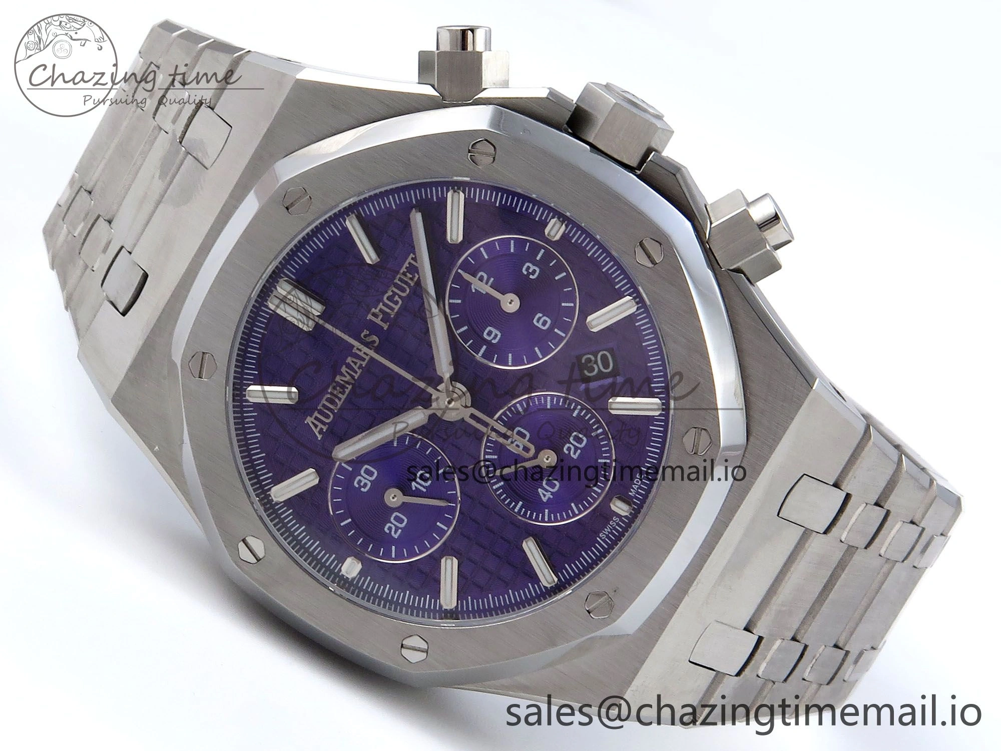Royal Oak Chrono 26240ST SS BF Best Edition Purple Dial on SS Bracelet SH7750