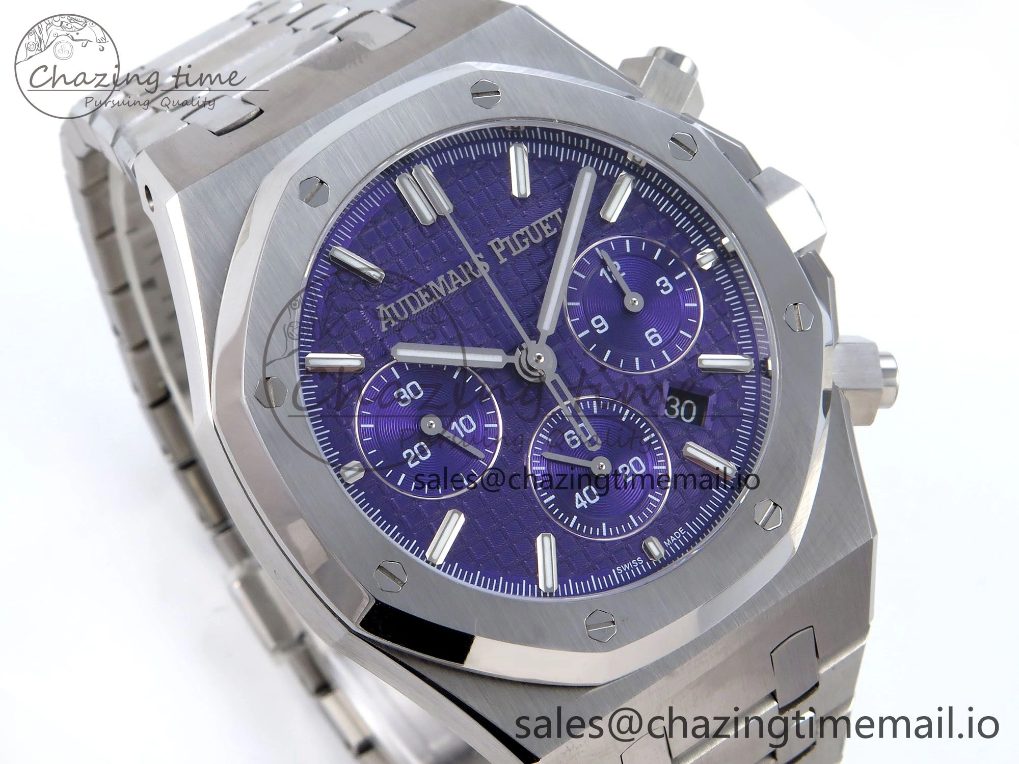 Royal Oak Chrono 26240ST SS BF Best Edition Purple Dial on SS Bracelet SH7750