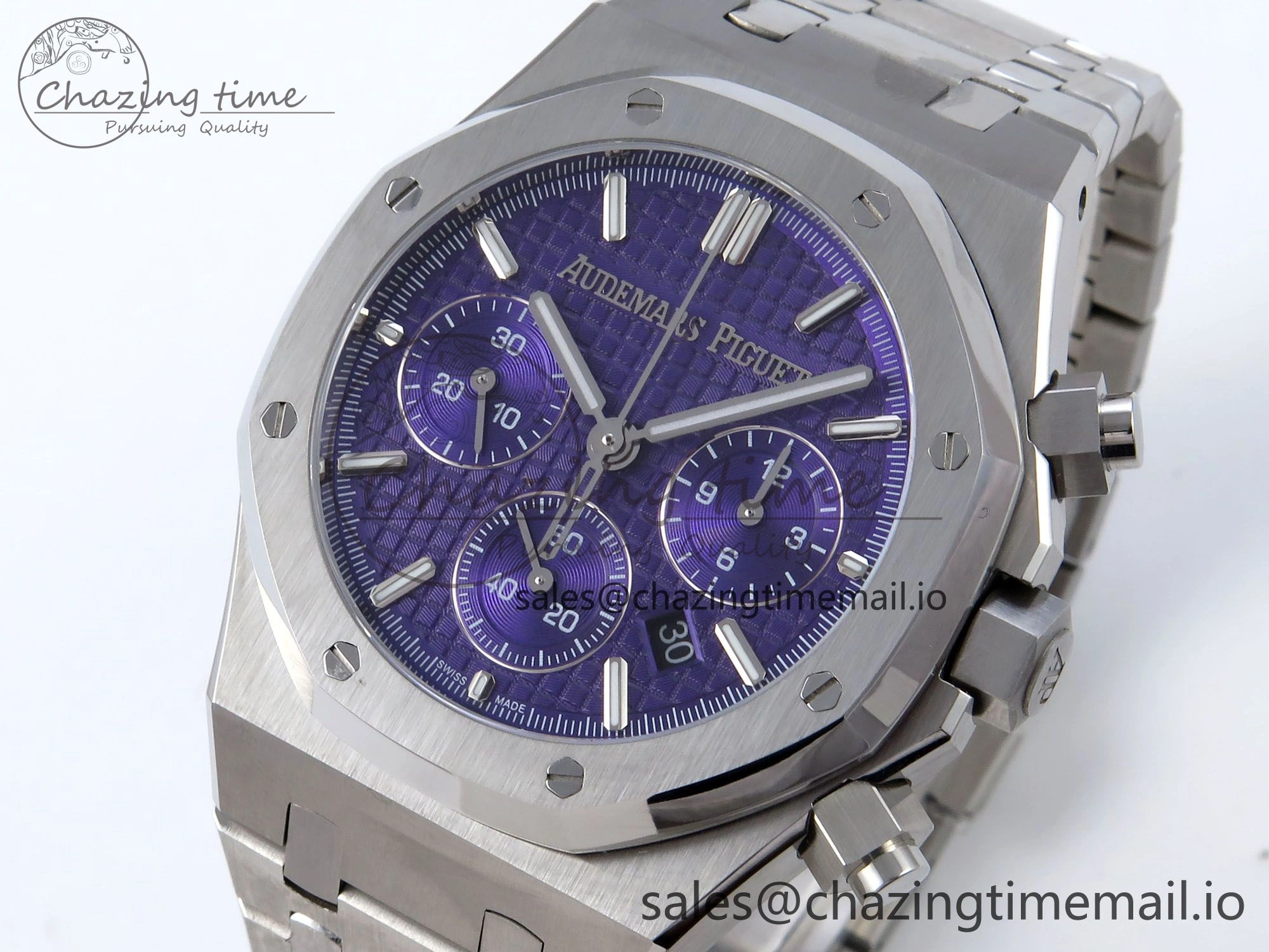 Royal Oak Chrono 26240ST SS BF Best Edition Purple Dial on SS Bracelet SH7750