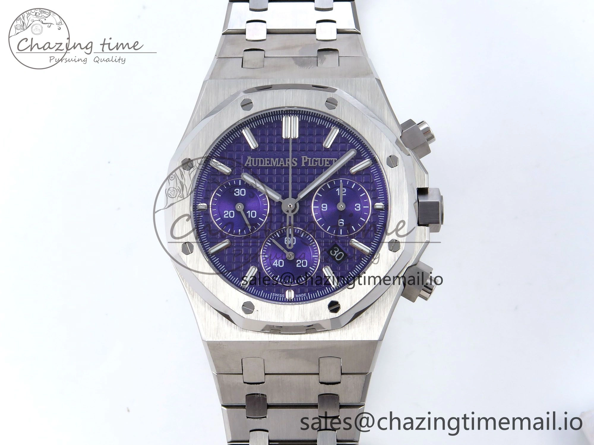 Royal Oak Chrono 26240ST SS BF Best Edition Purple Dial on SS Bracelet SH7750