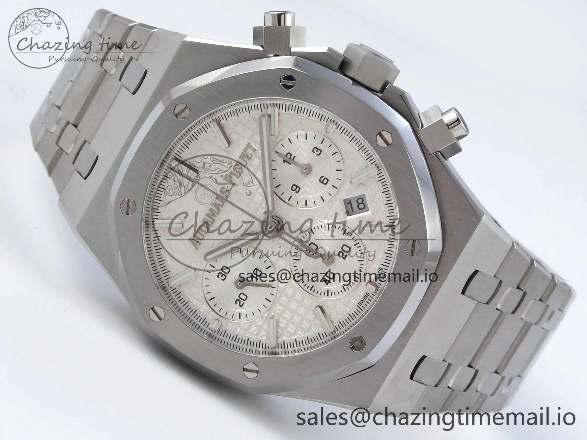 Royal Oak Chrono 26240ST SS BF Best Edition White Dial on SS Bracelet SH7750