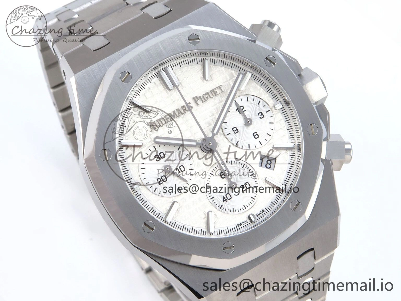 Royal Oak Chrono 26240ST SS BF Best Edition White Dial on SS Bracelet SH7750