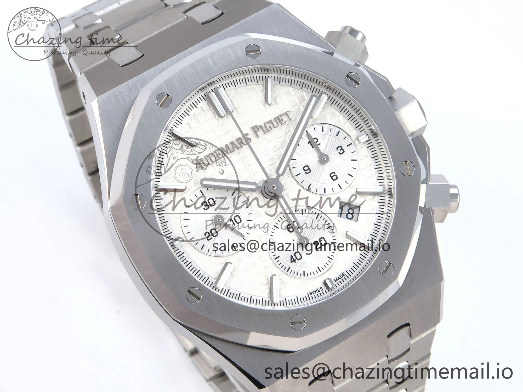 Royal Oak Chrono 26240ST SS BF Best Edition White Dial on SS Bracelet SH7750