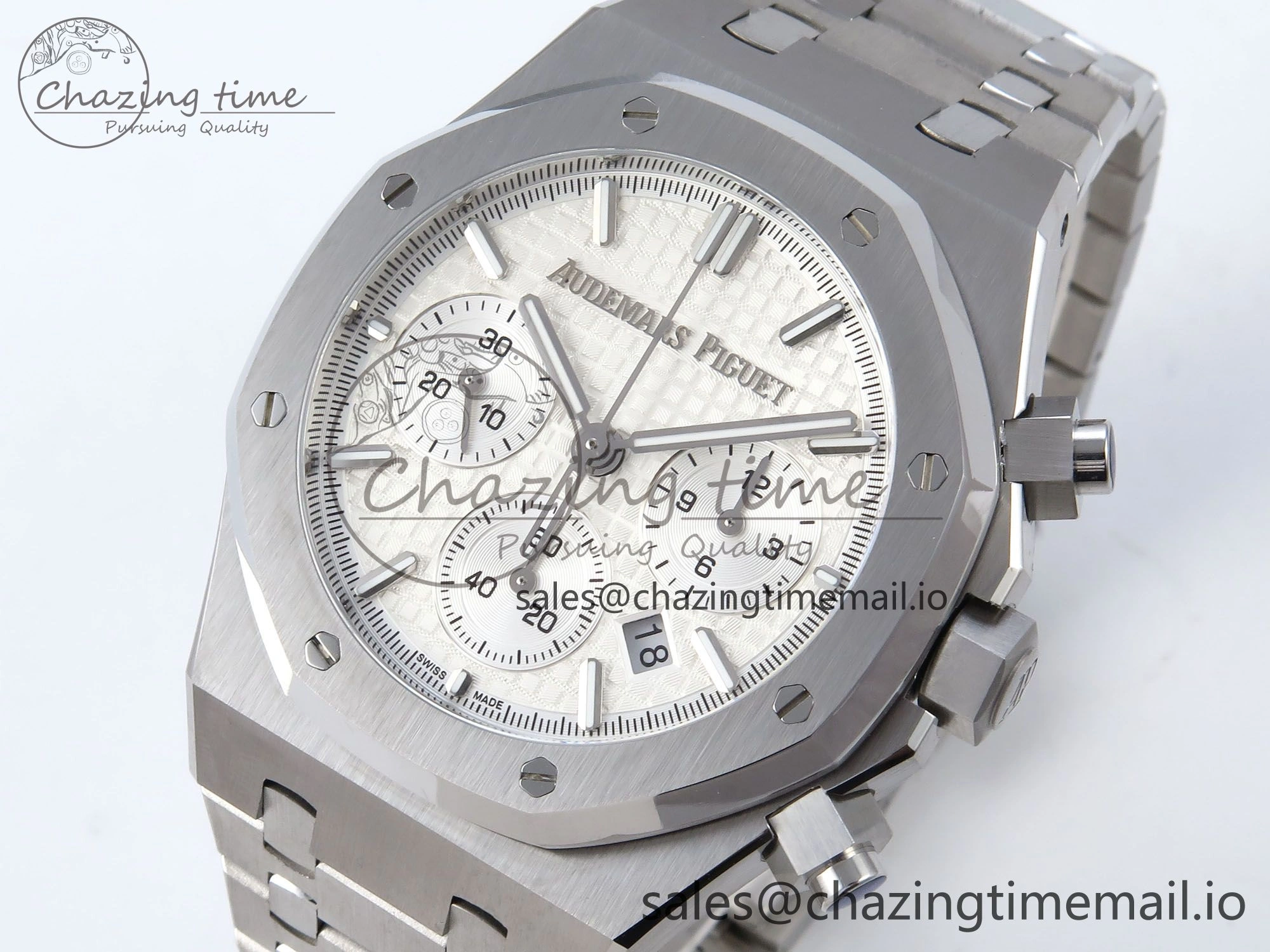 Royal Oak Chrono 26240ST SS BF Best Edition White Dial on SS Bracelet SH7750