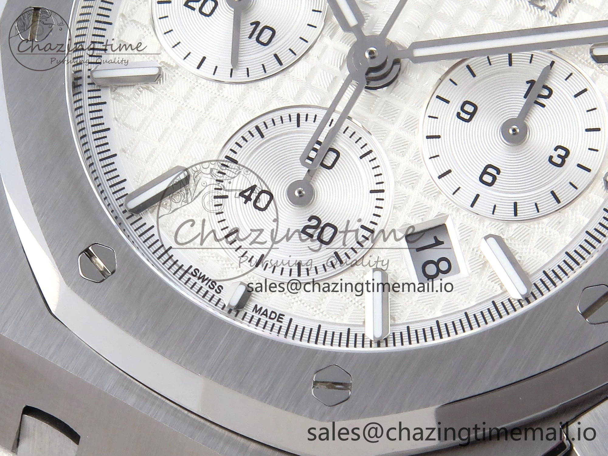 Royal Oak Chrono 26240ST SS BF Best Edition White Dial on SS Bracelet SH7750