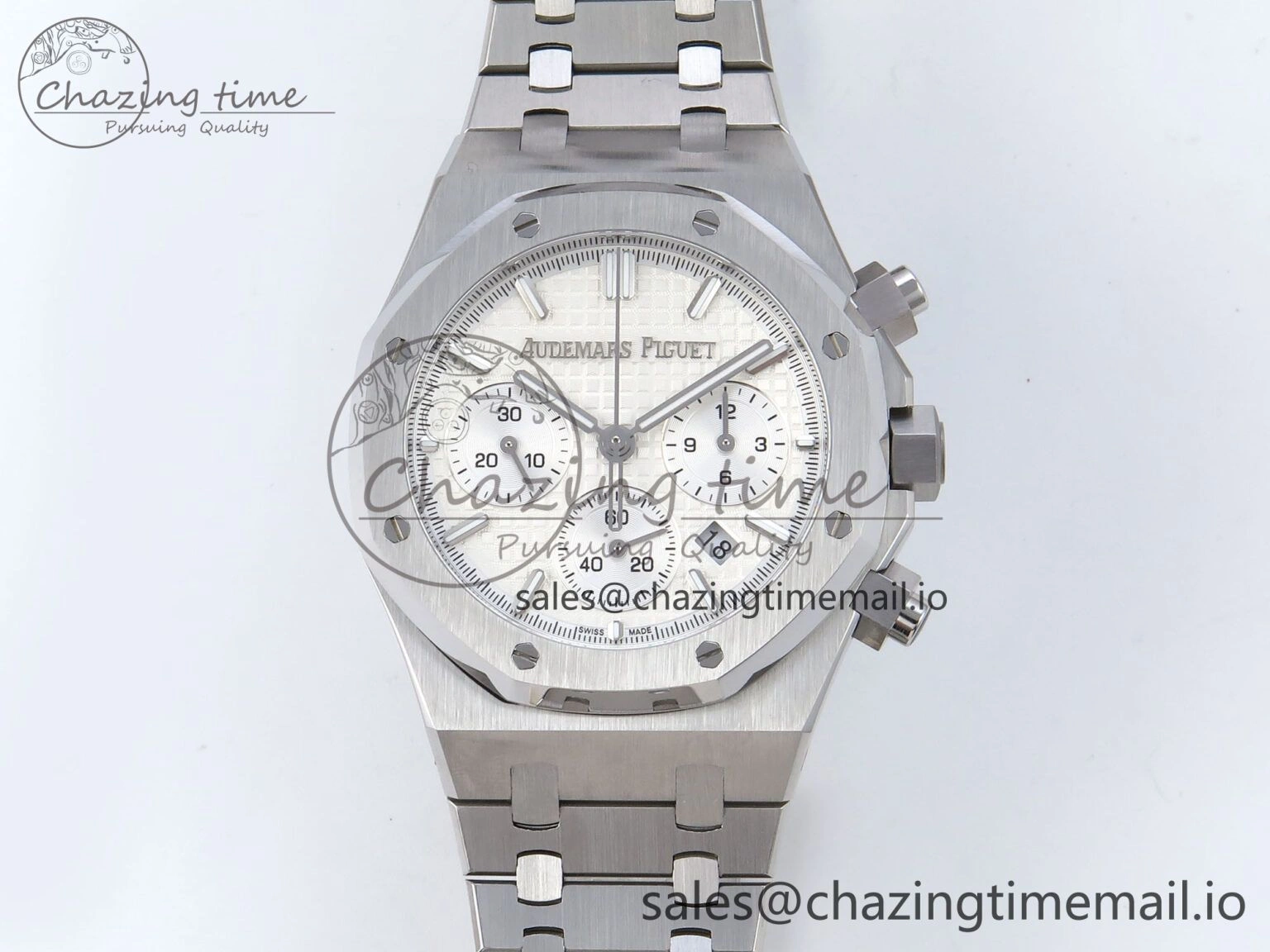 Royal Oak Chrono 26240ST SS BF Best Edition White Dial on SS Bracelet SH7750