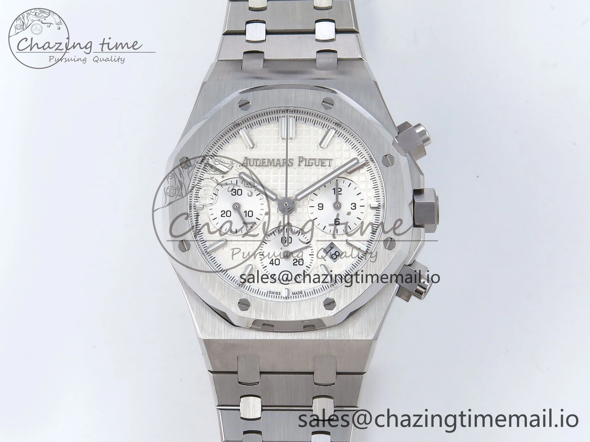 Royal Oak Chrono 26240ST SS BF Best Edition White Dial on SS Bracelet SH7750
