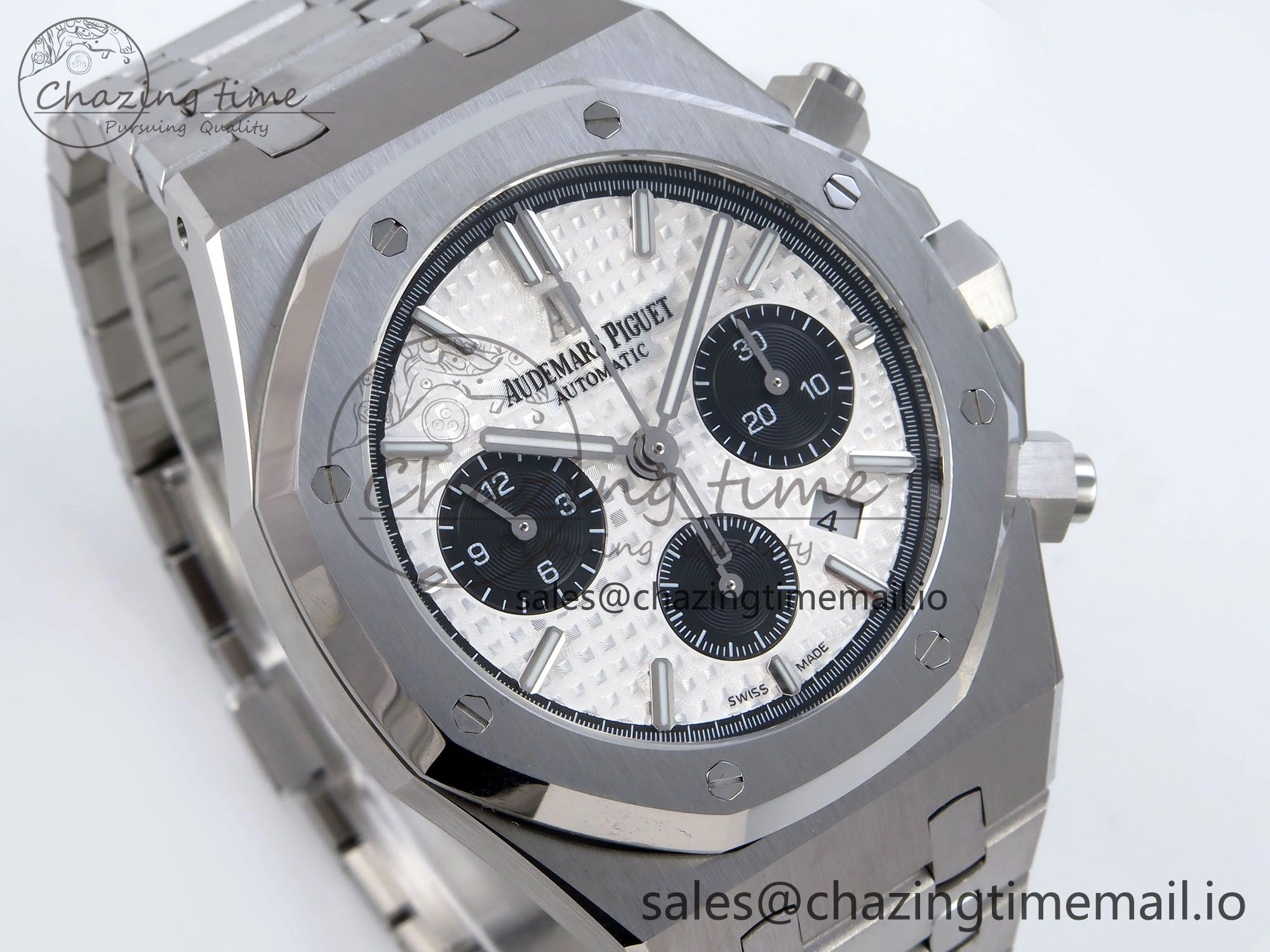 Royal Oak Chrono 26240ST SS BF Best Edition White Black Dial on SS Bracelet SH7750