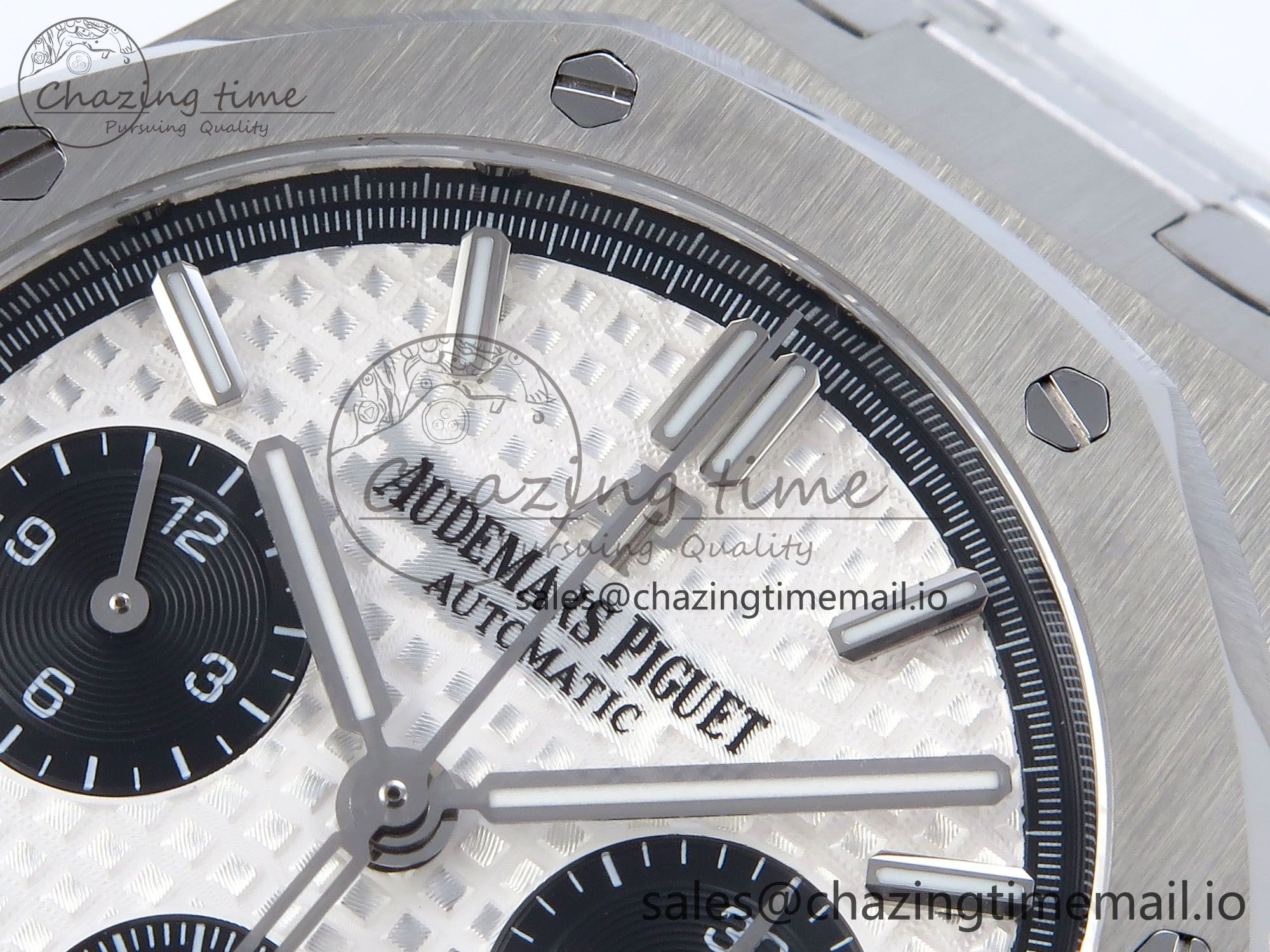 Royal Oak Chrono 26240ST SS BF Best Edition White Black Dial on SS Bracelet SH7750