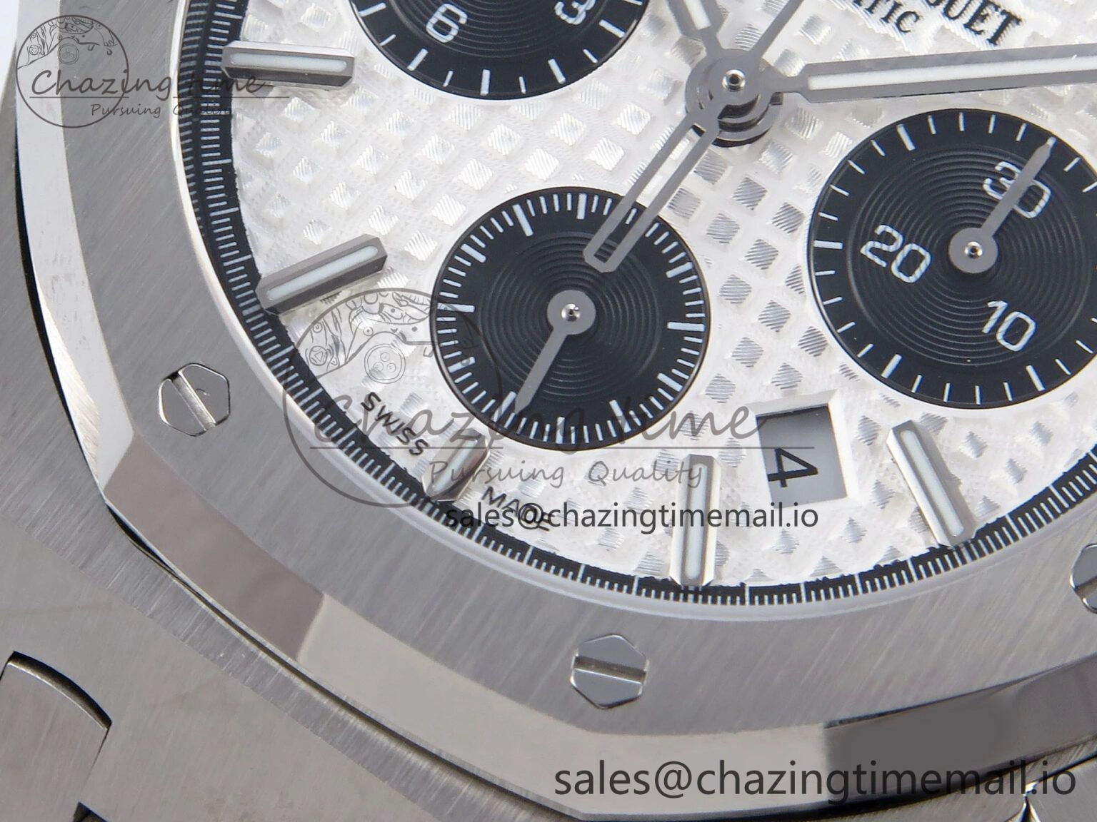 Royal Oak Chrono 26240ST SS BF Best Edition White Black Dial on SS Bracelet SH7750