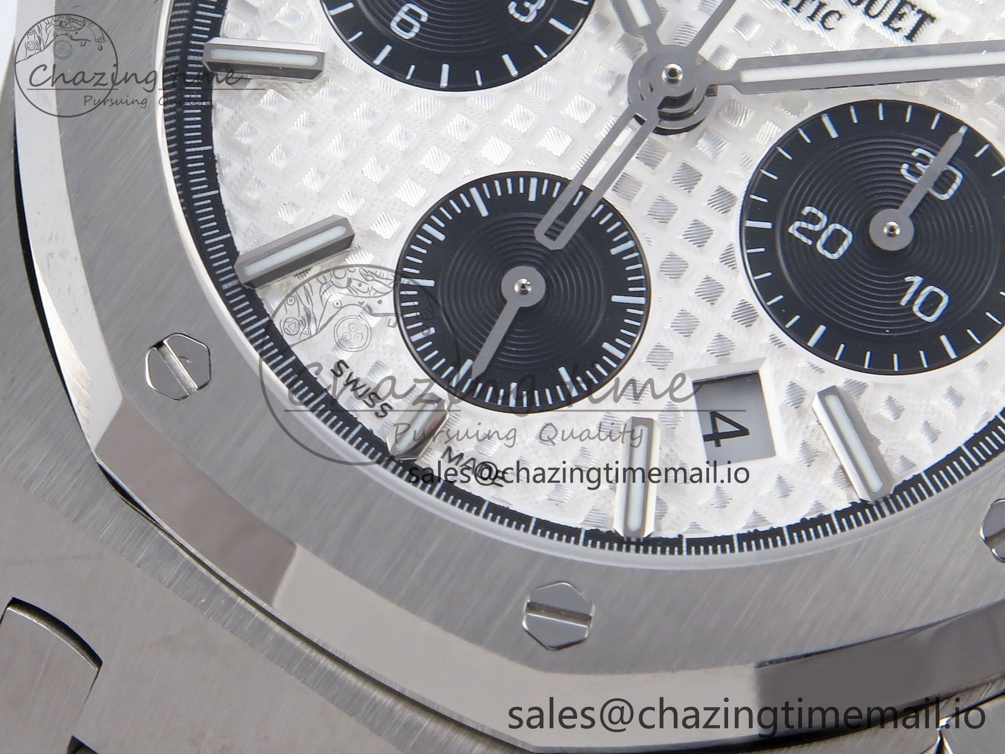 Royal Oak Chrono 26240ST SS BF Best Edition White Black Dial on SS Bracelet SH7750