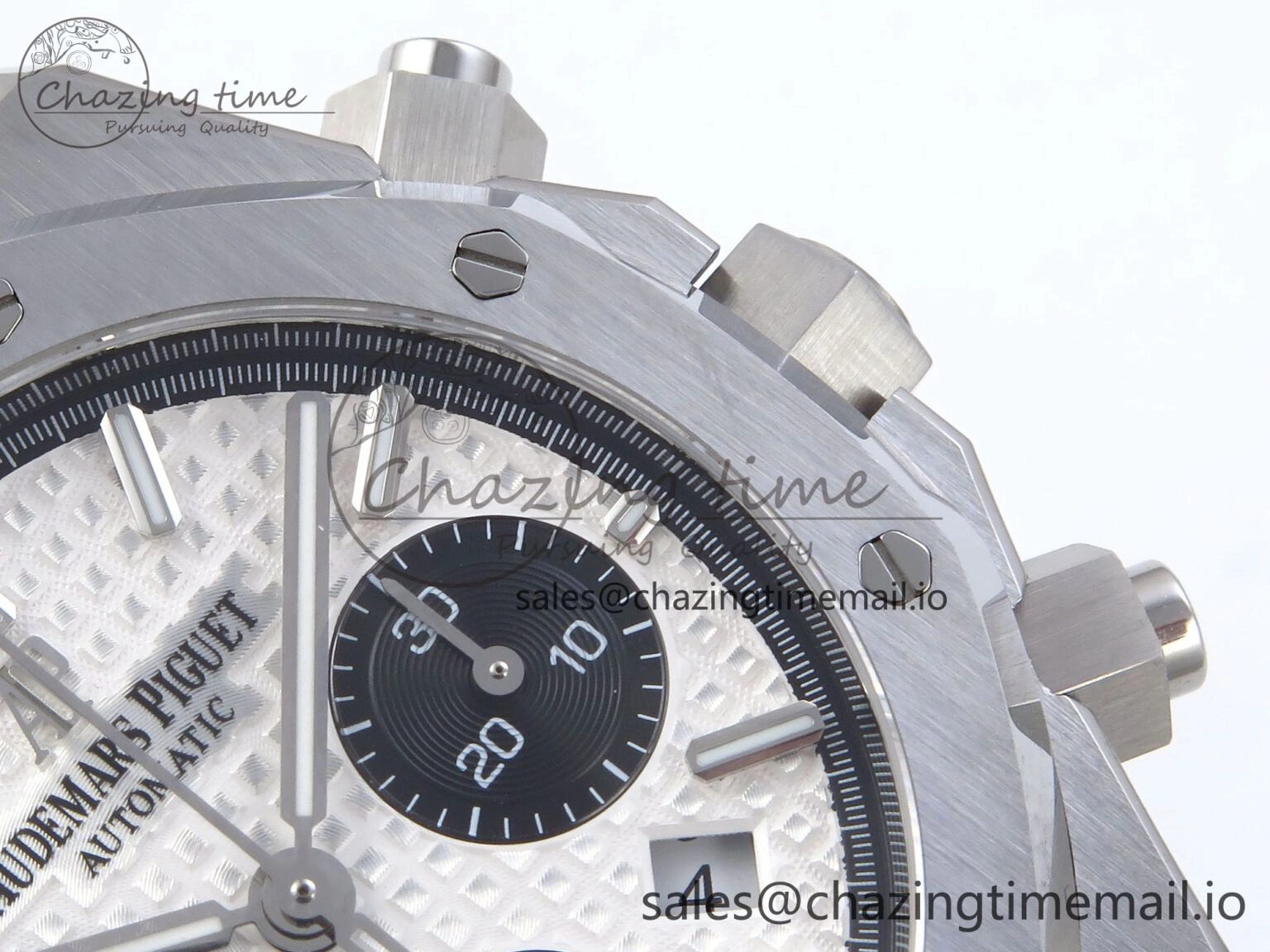 Royal Oak Chrono 26240ST SS BF Best Edition White Black Dial on SS Bracelet SH7750