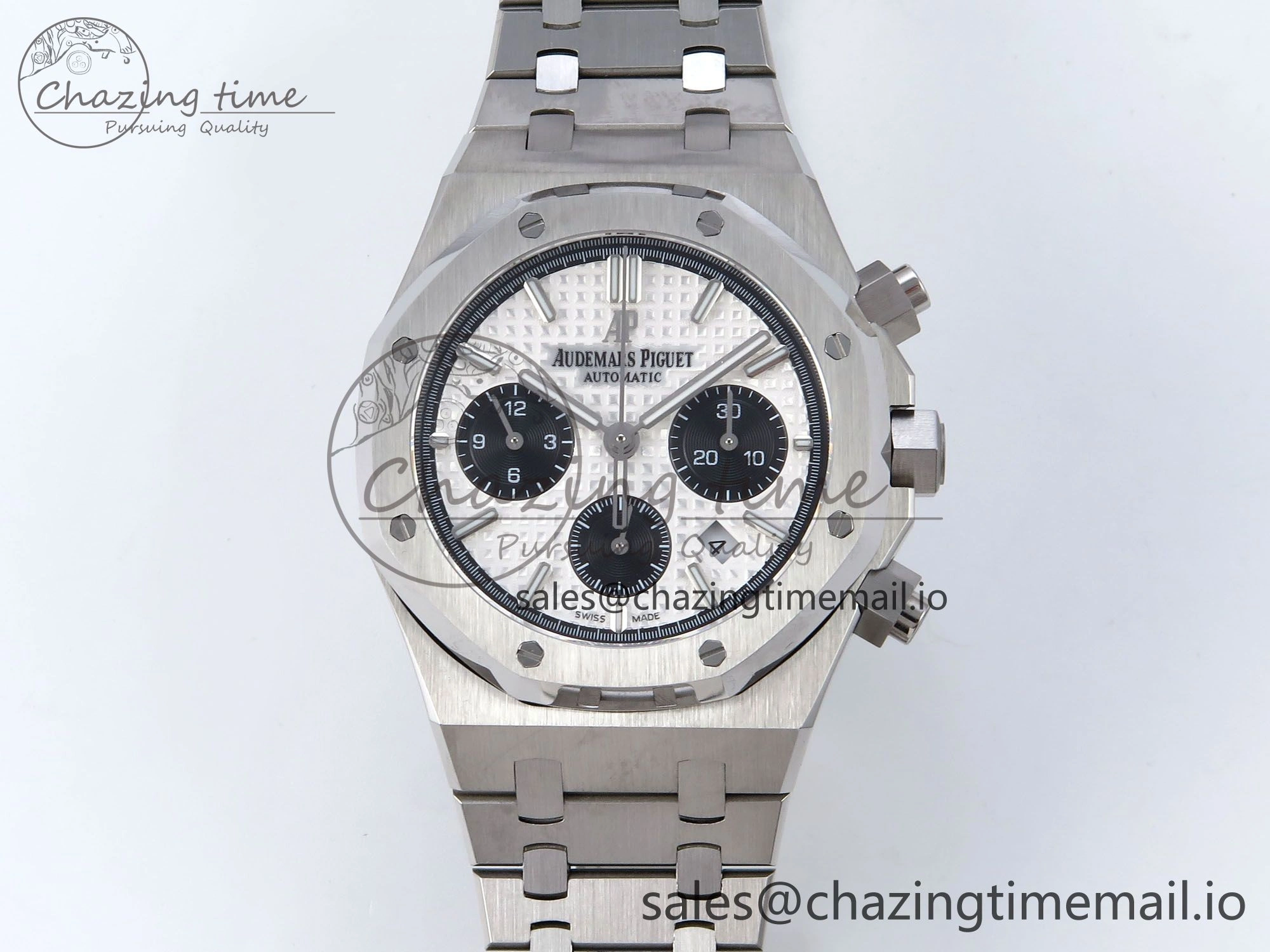Royal Oak Chrono 26240ST SS BF Best Edition White Black Dial on SS Bracelet SH7750