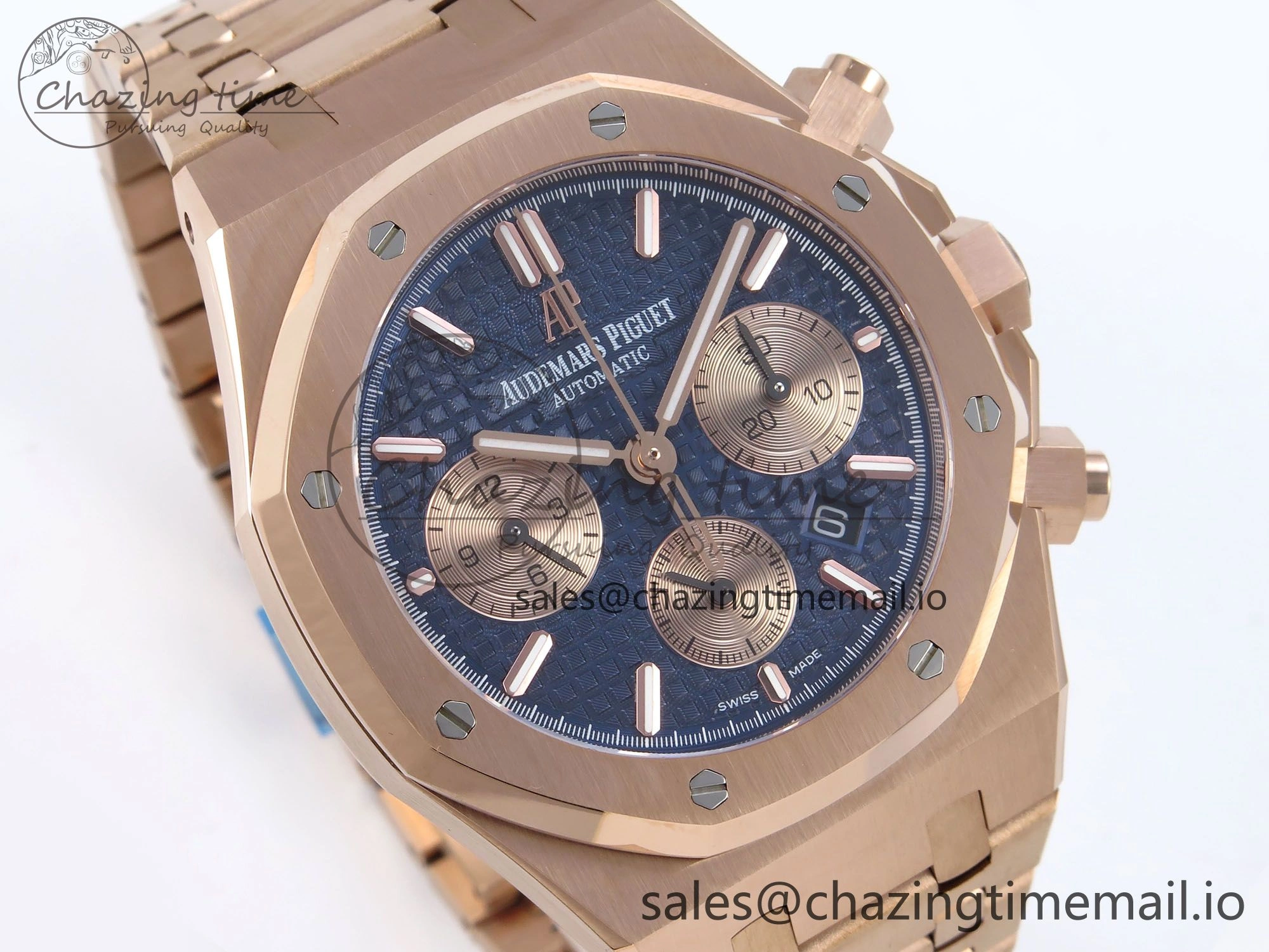 Royal Oak Chrono 26331 RG BF Best Edition Blue RG Dial on RG Bracelet A7750