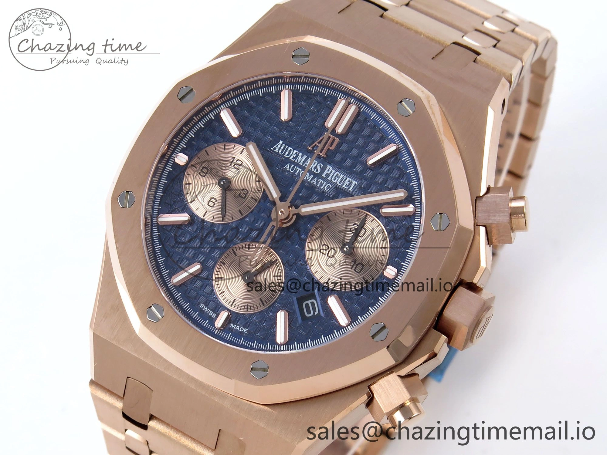 Royal Oak Chrono 26331 RG BF Best Edition Blue RG Dial on RG Bracelet A7750