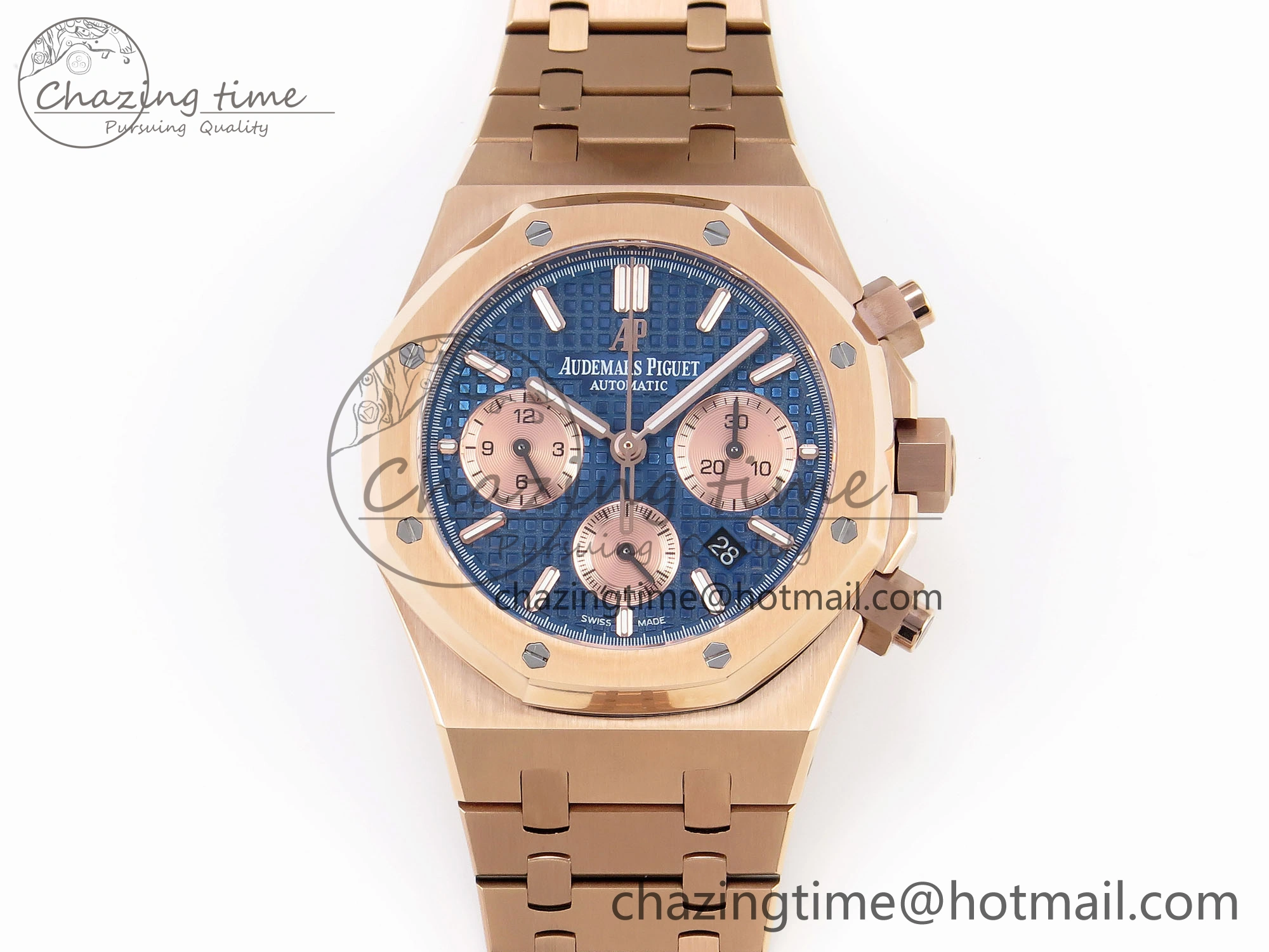 Royal Oak Chrono 26331ST RG IPF 1:1 Best Edition Blue Dial on RG Bracelet A7750