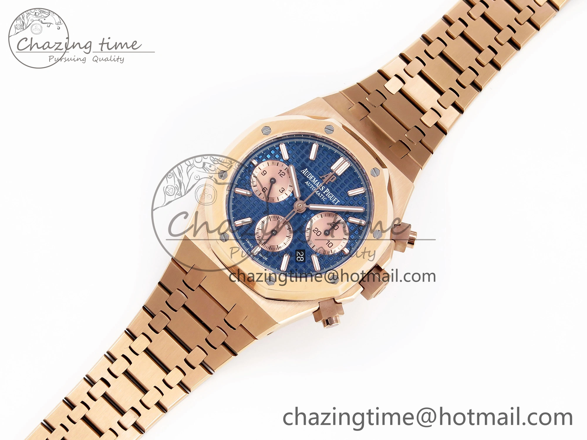 Royal Oak Chrono 26331ST RG IPF 1:1 Best Edition Blue Dial on RG Bracelet A7750
