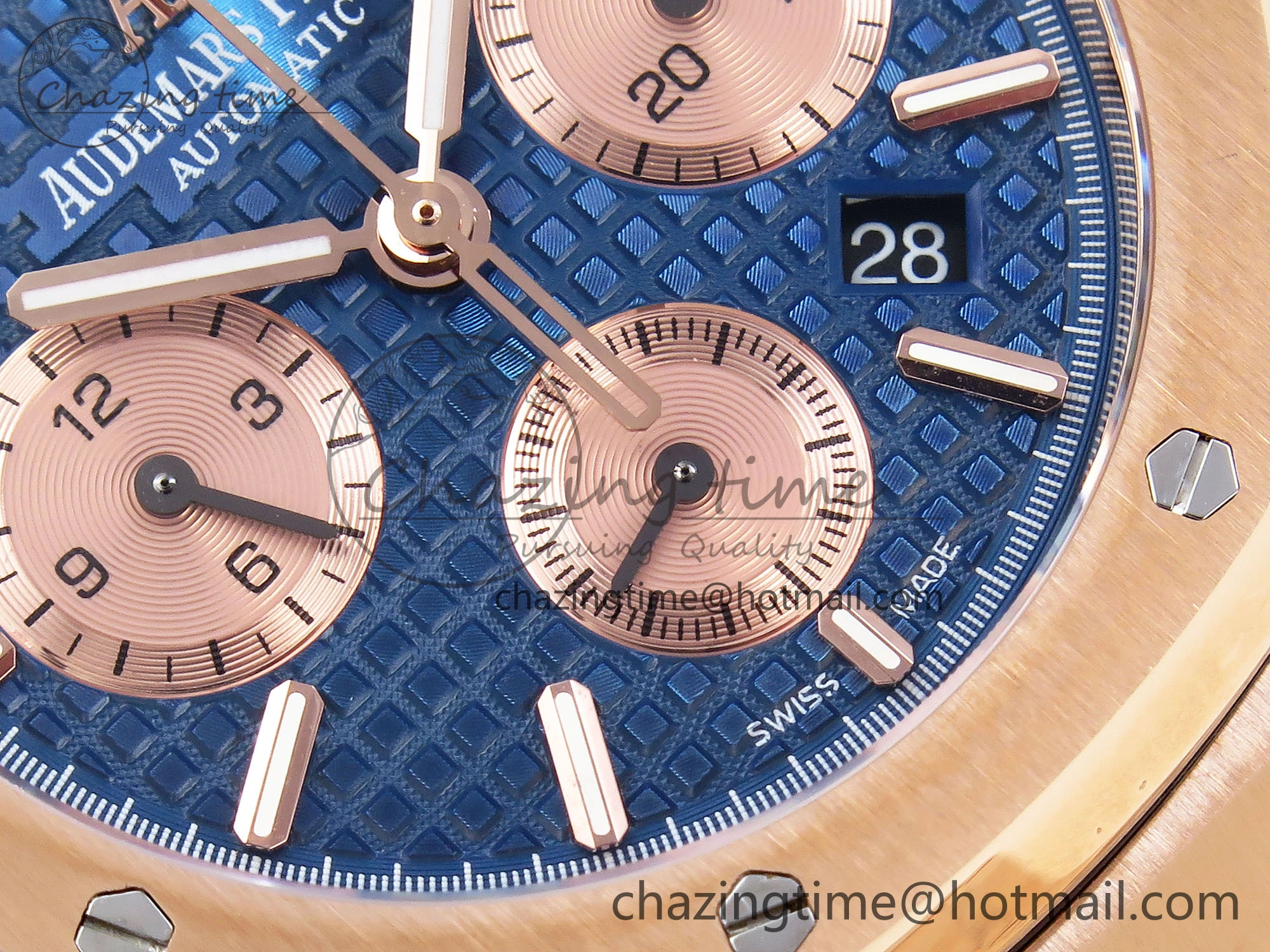Royal Oak Chrono 26331ST RG IPF 1:1 Best Edition Blue Dial on RG Bracelet A7750