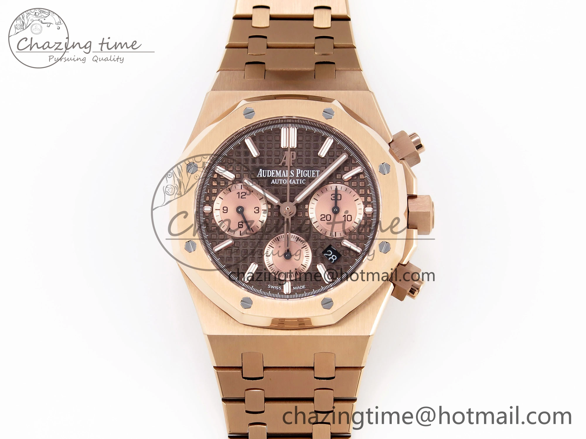 Royal Oak Chrono 26331ST RG IPF 1:1 Best Edition Brown Dial on RG Bracelet A7750