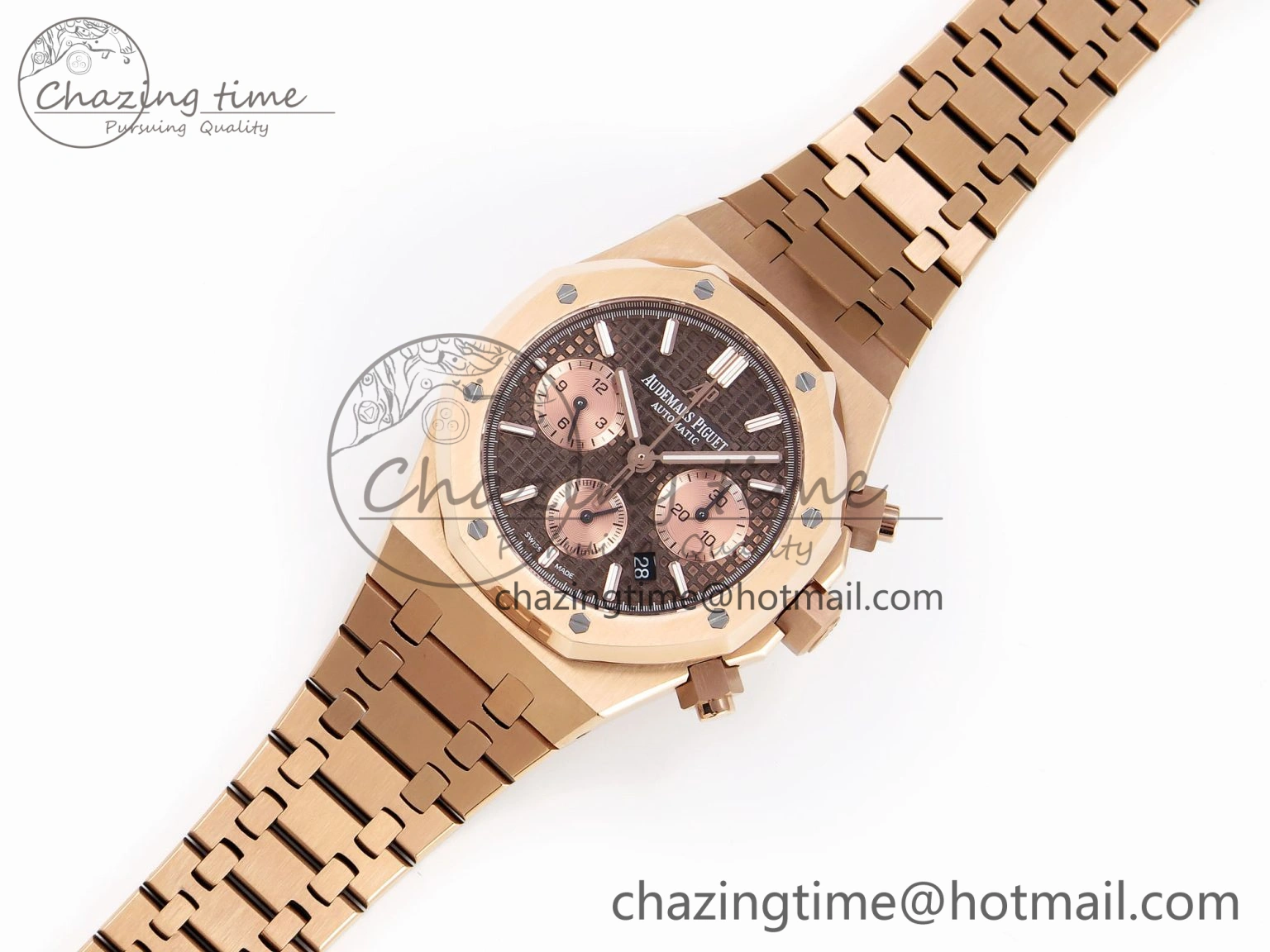 Royal Oak Chrono 26331ST RG IPF 1:1 Best Edition Brown Dial on RG Bracelet A7750