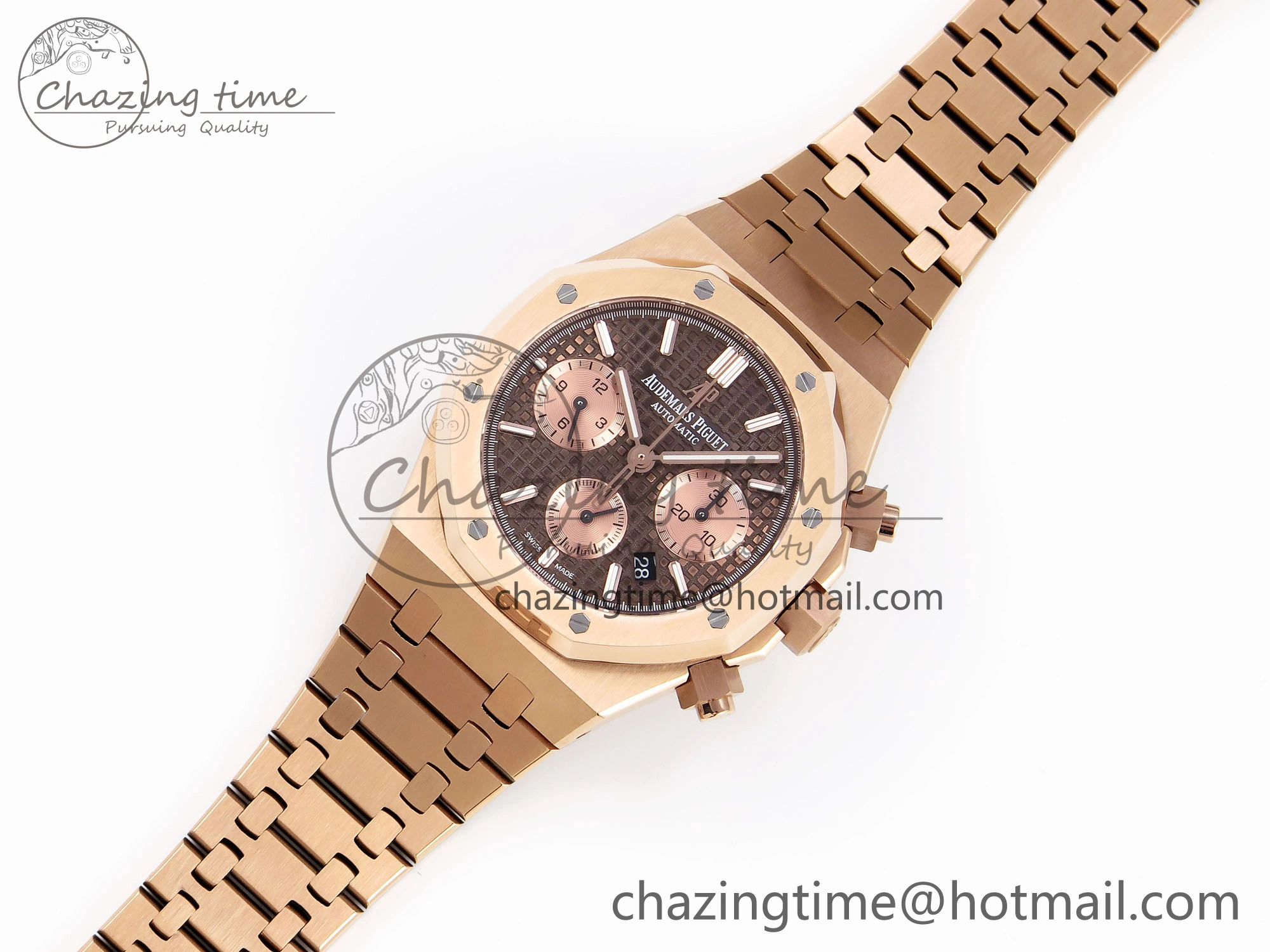 Royal Oak Chrono 26331ST RG IPF 1:1 Best Edition Brown Dial on RG Bracelet A7750