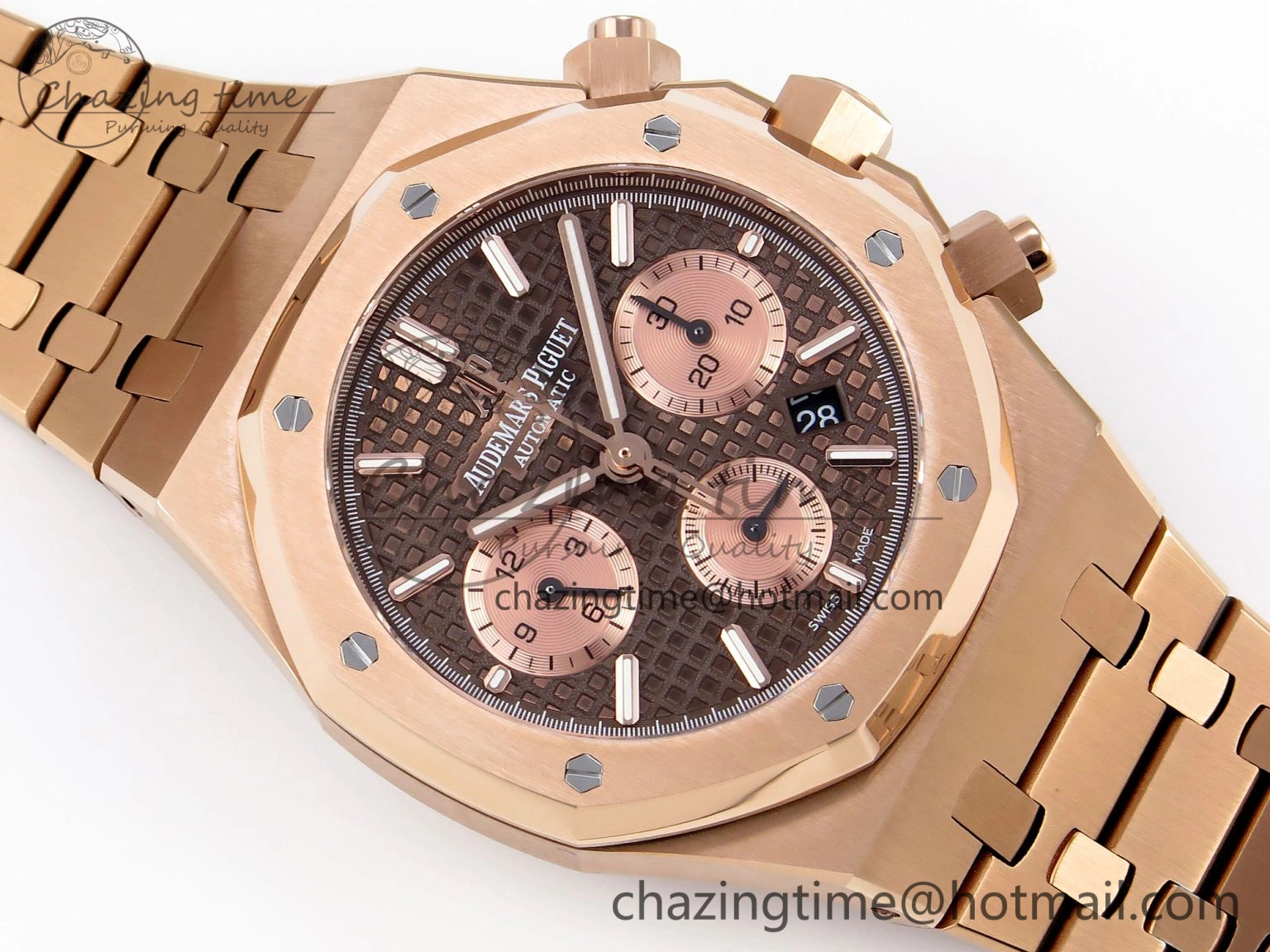 Royal Oak Chrono 26331ST RG IPF 1:1 Best Edition Brown Dial on RG Bracelet A7750
