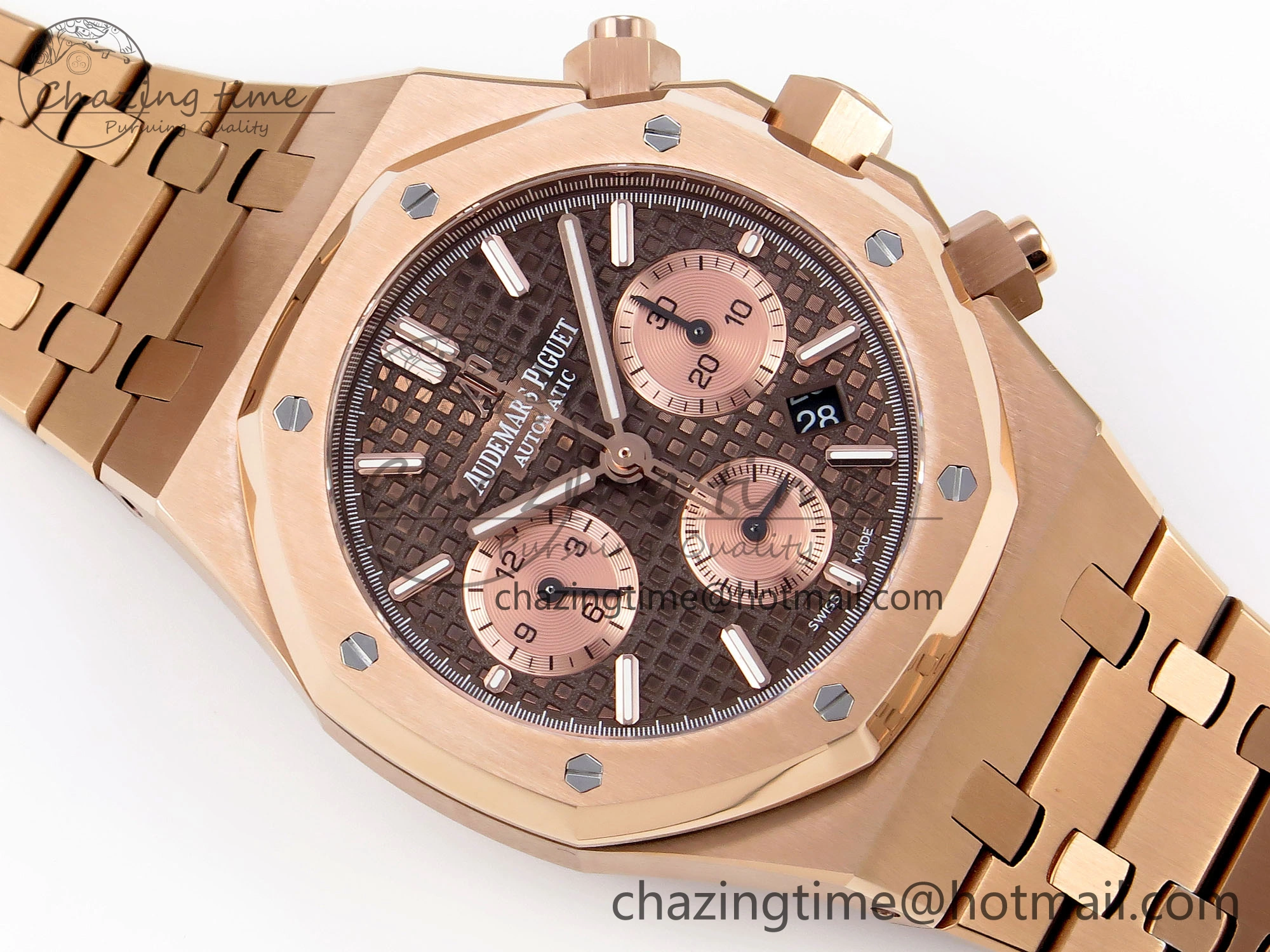 Royal Oak Chrono 26331ST RG IPF 1:1 Best Edition Brown Dial on RG Bracelet A7750