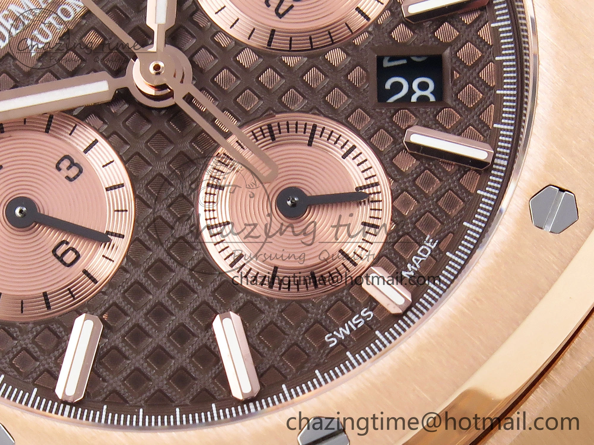 Royal Oak Chrono 26331ST RG IPF 1:1 Best Edition Brown Dial on RG Bracelet A7750