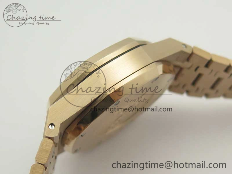 Royal Oak Chrono 26331ST RG OMF 1:1 Best Edition Black Gold Dial on SS Bracelet A7750