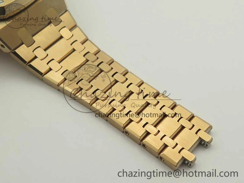 Royal Oak Chrono 26331ST RG OMF 1:1 Best Edition Black Gold Dial on SS Bracelet A7750